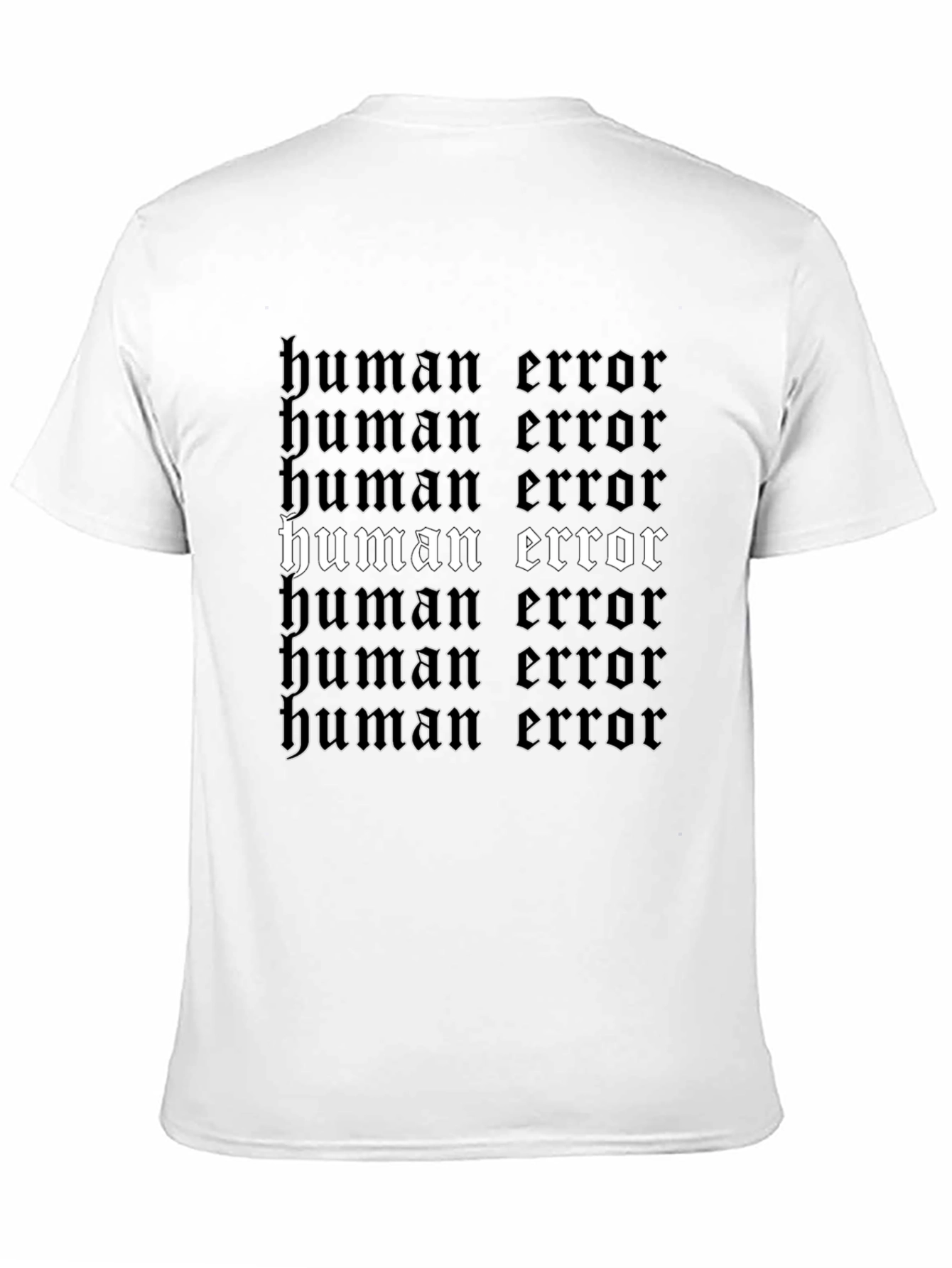Human Error Graphic Print Black T-Shirt
