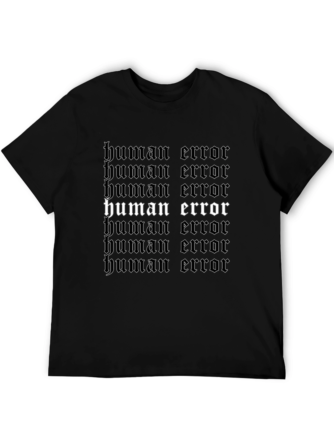 Human Error Graphic Print Black T-Shirt