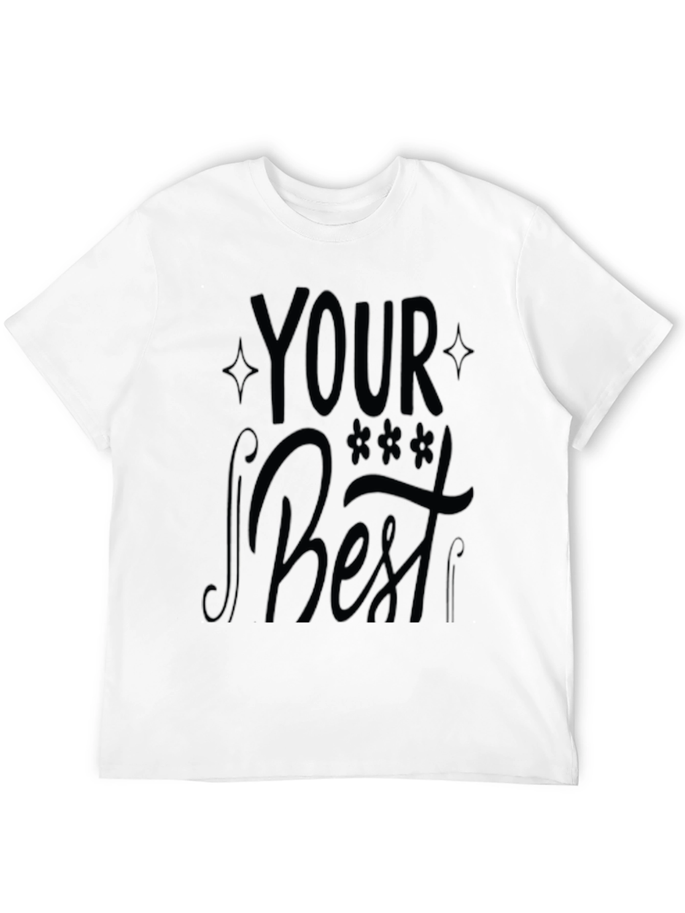 Your Best Black Graphic Print T-Shirt