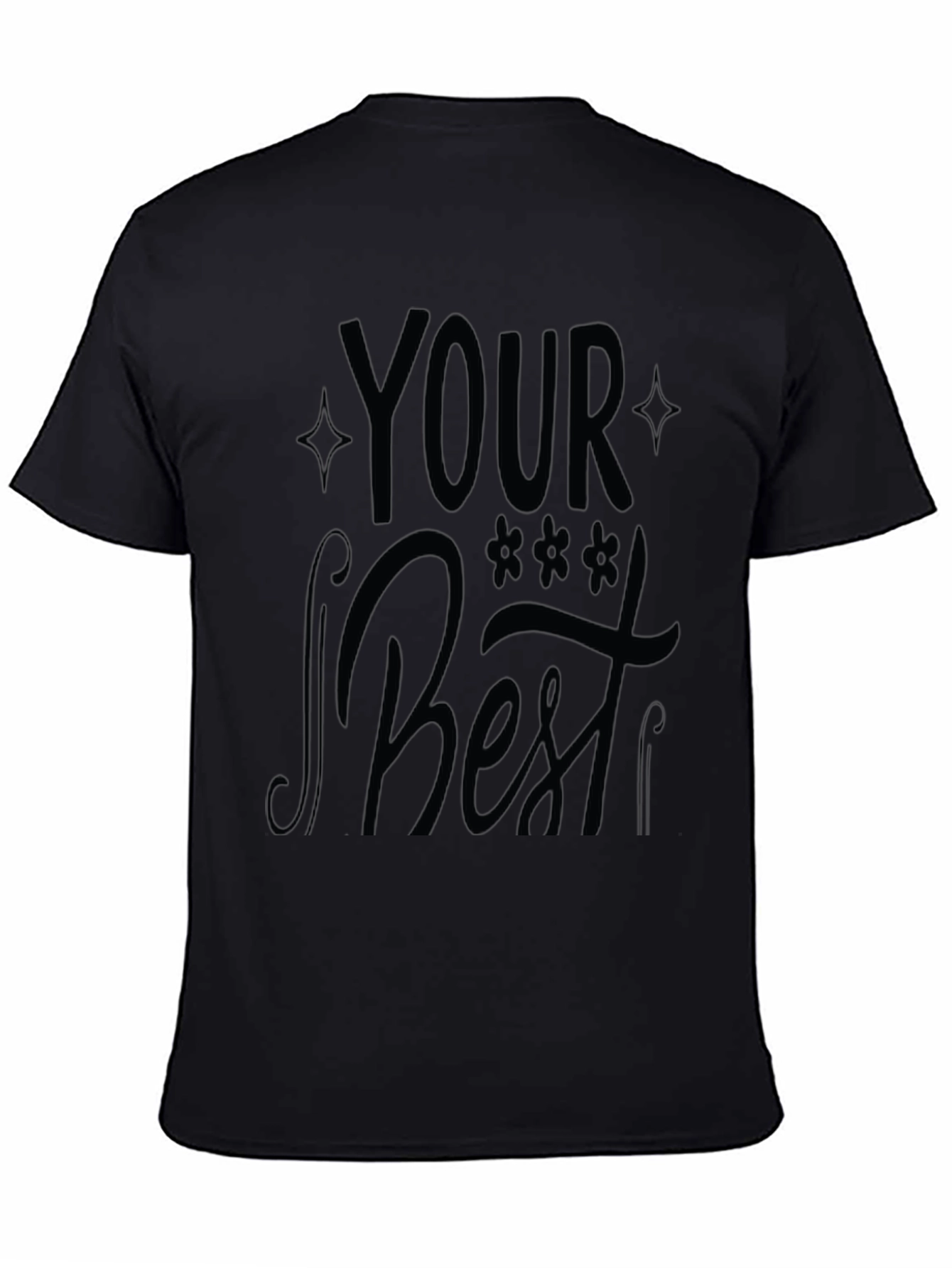 Your Best Black Graphic Print T-Shirt