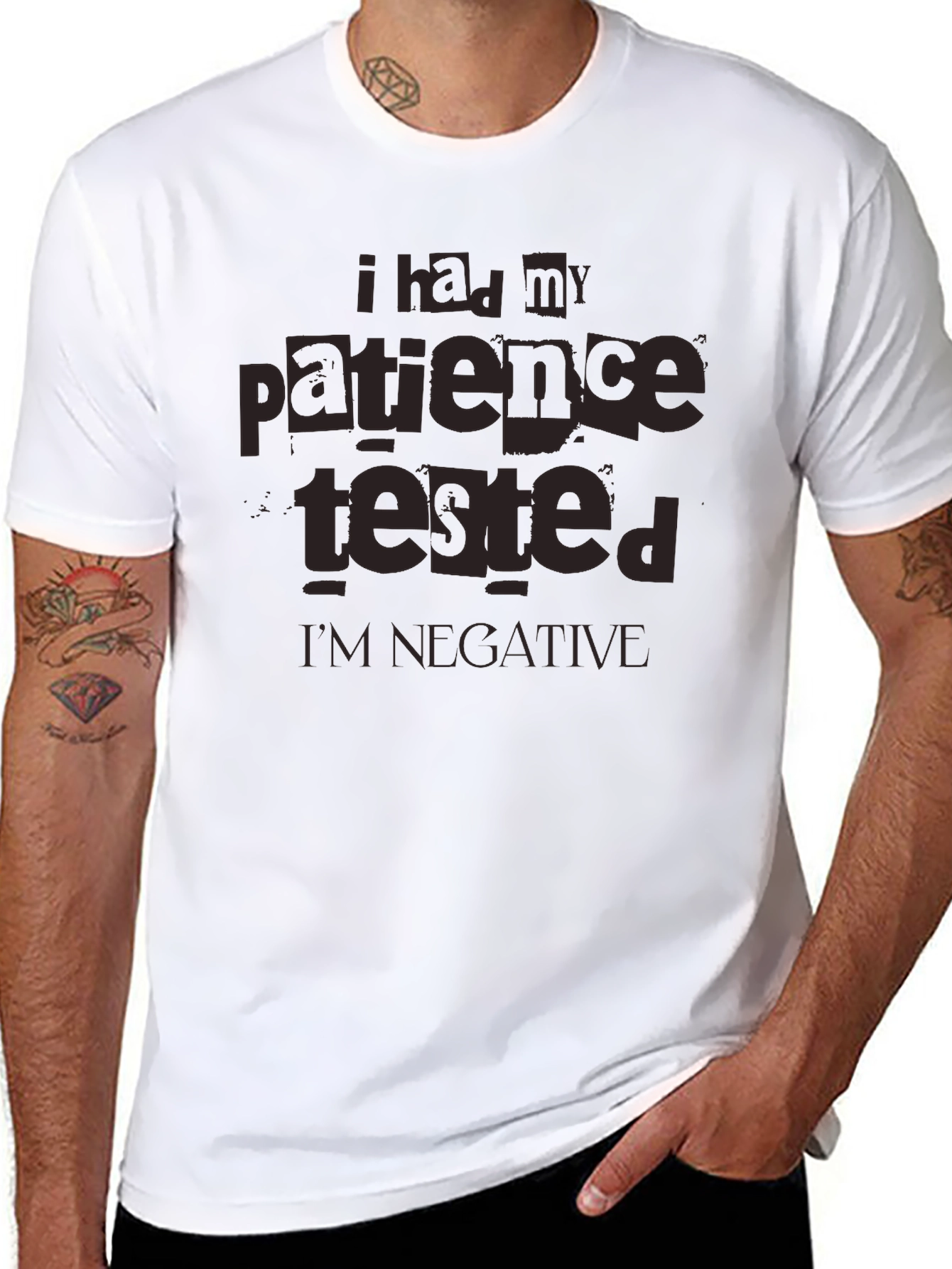 Funny Patience Tested Negative Sarcastic T-Shirt