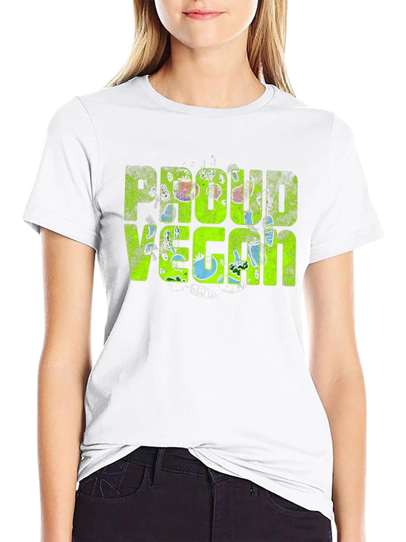 Proud Vegan Graphic Tee - Black