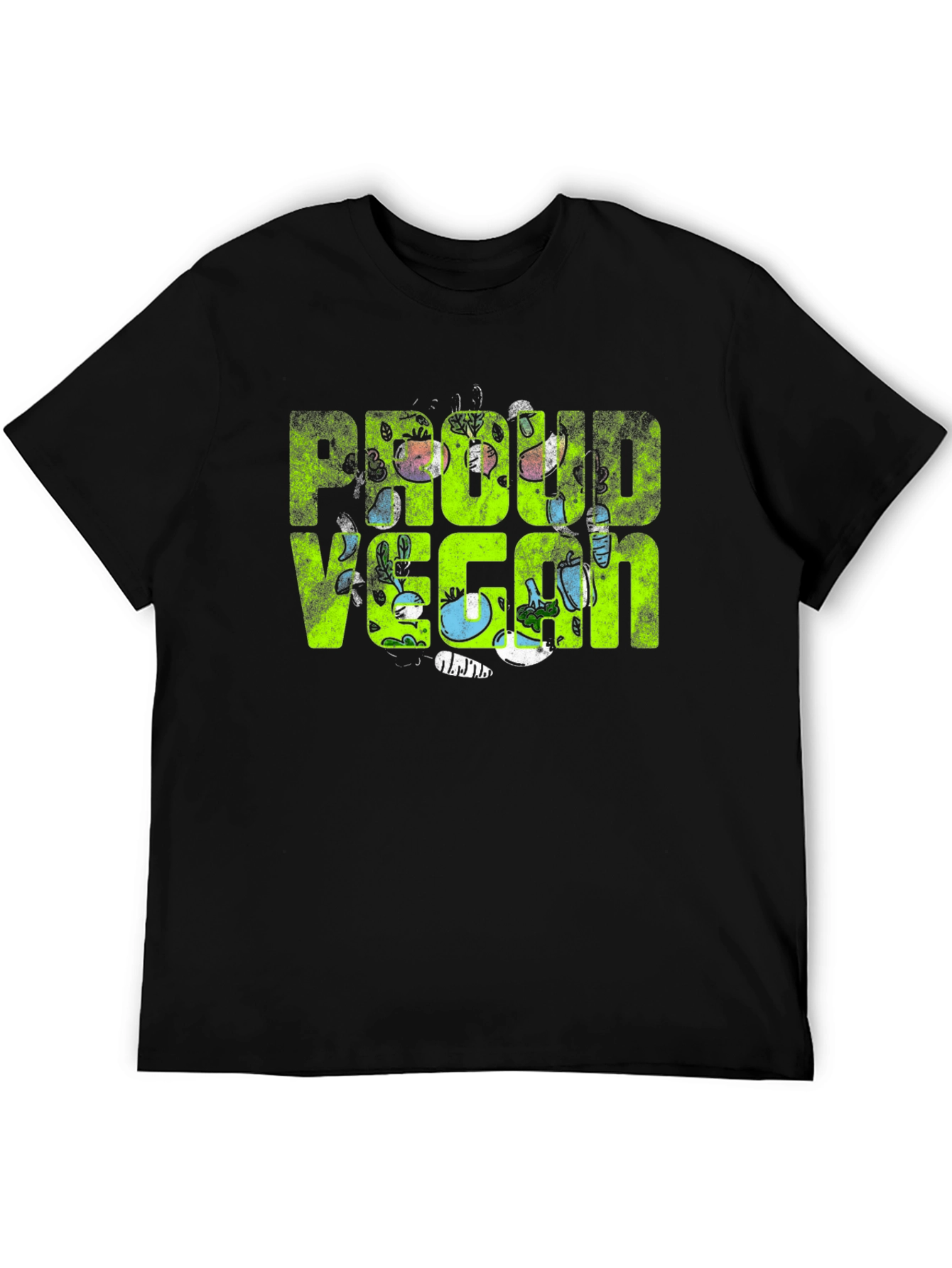 Proud Vegan Graphic Tee - Black