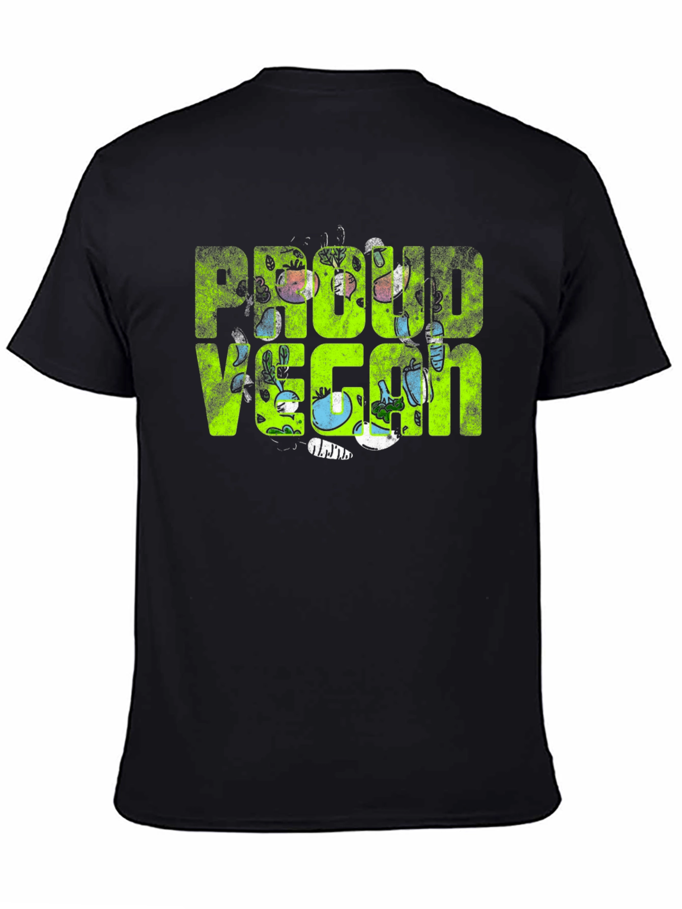 Proud Vegan Graphic Tee - Black