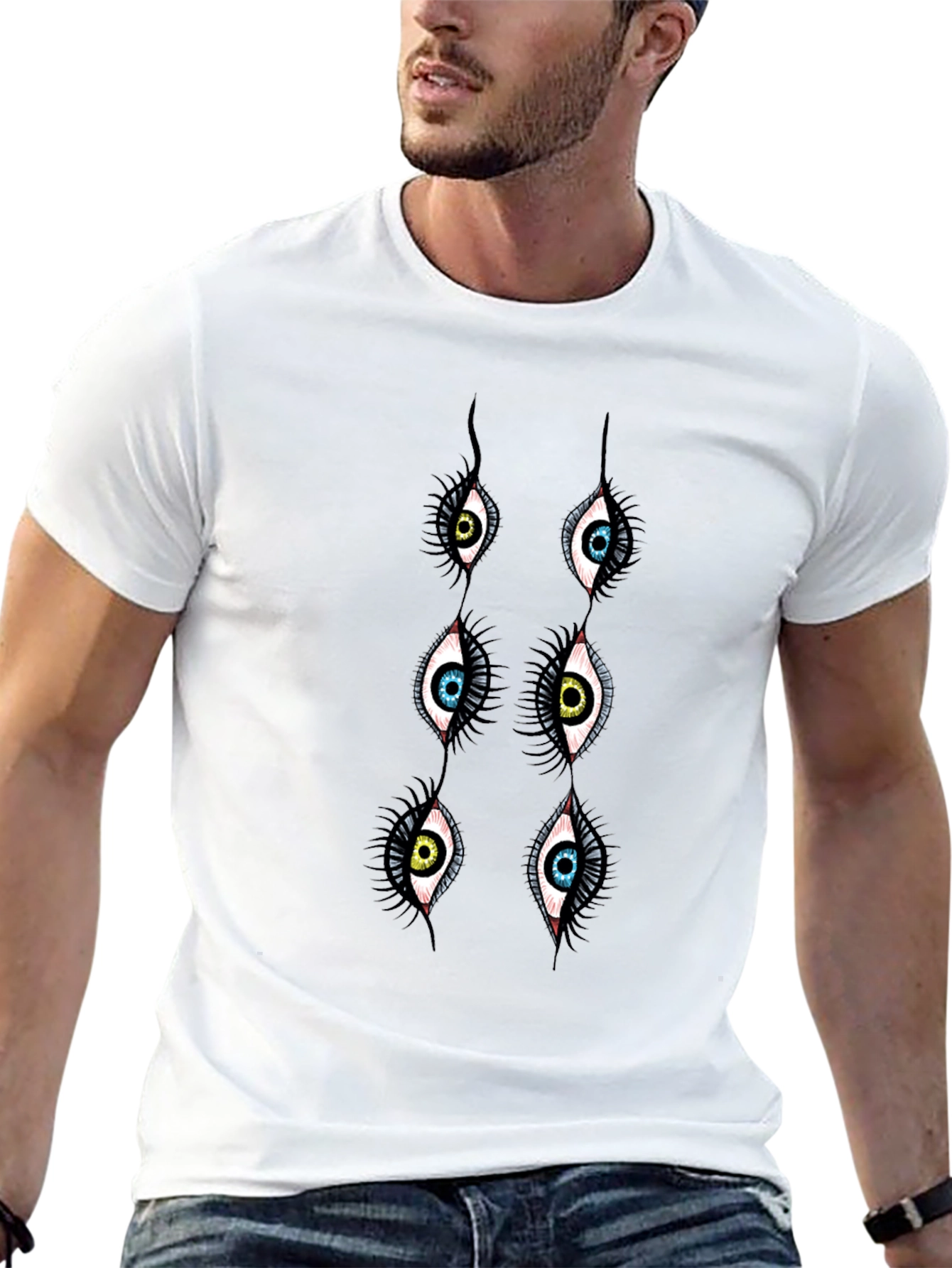 Eye See You Tee - Creepy Graphic Print Shirt
