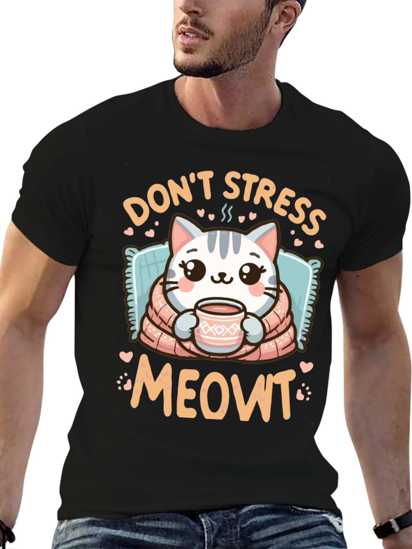 Dont Stress Meowt T-Shirt - Cute Cat Design