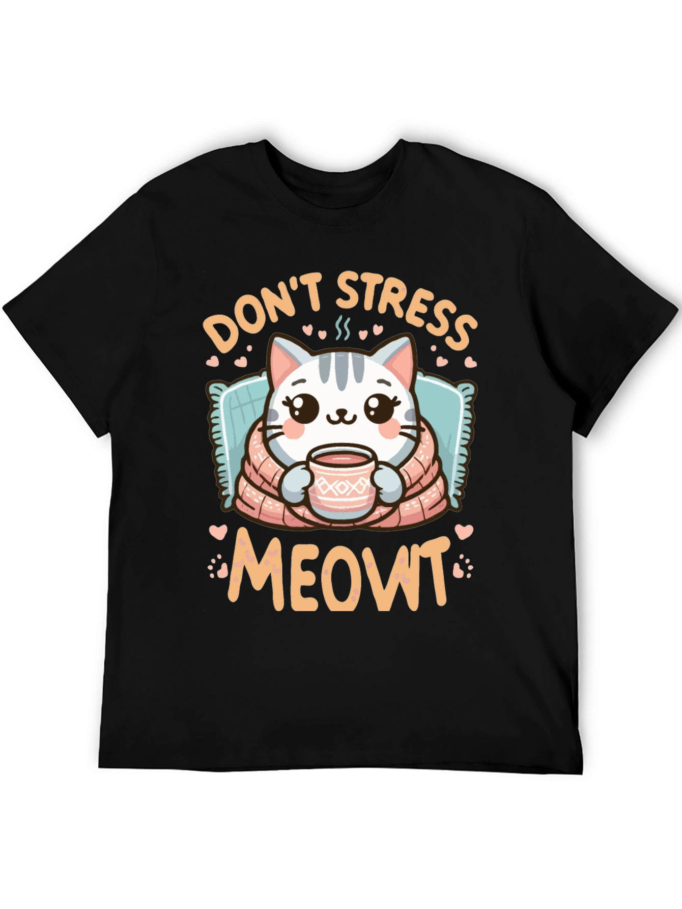 Dont Stress Meowt T-Shirt - Cute Cat Design