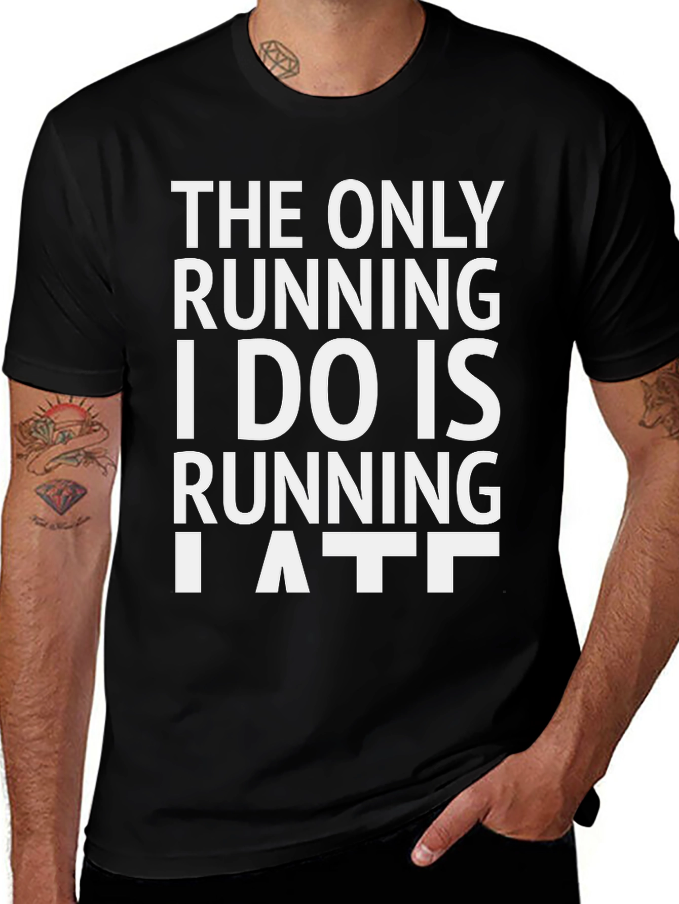 Funny Running Late Graphic T-Shirt