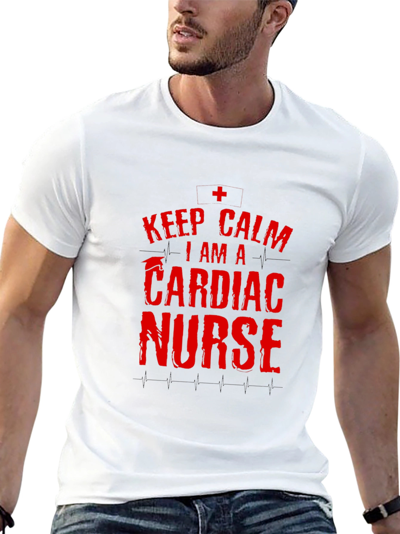 Cardiac Nurse T-Shirt - Keep Calm Graphic Tee
