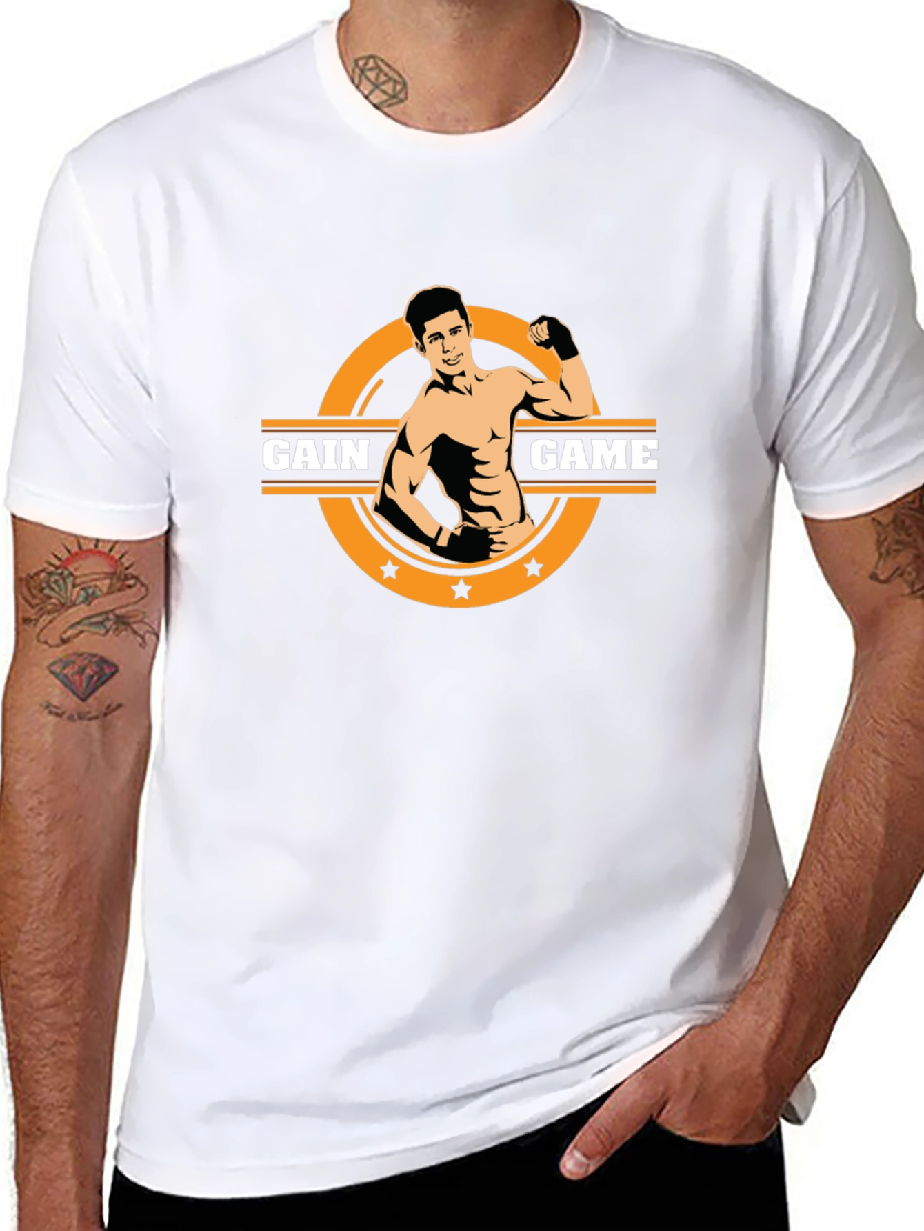 Gain Game Black Graphic Tee