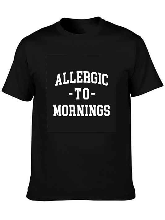 Allergic to Mornings Black T-Shirt