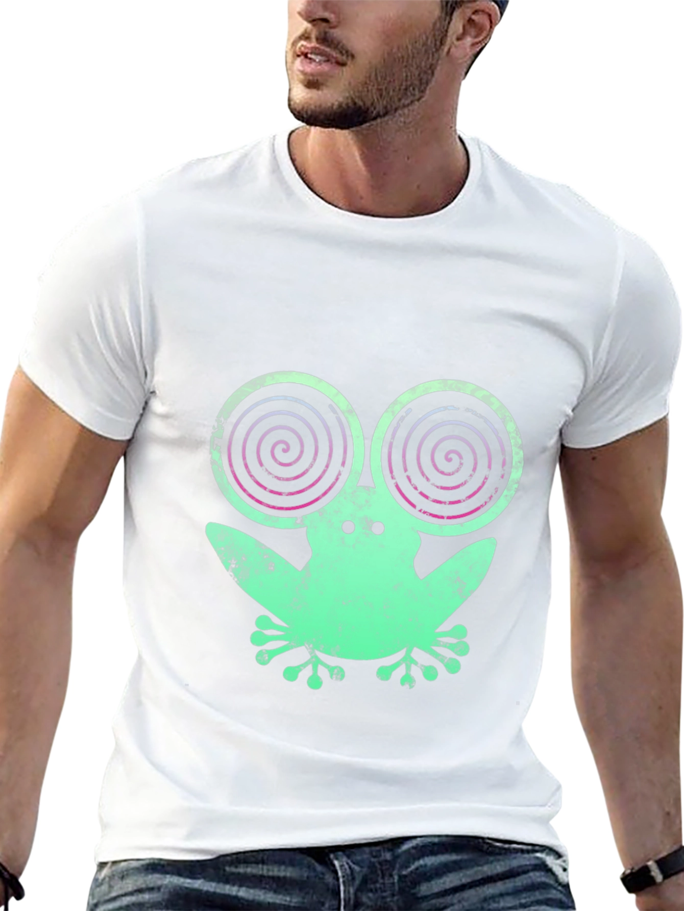 Hypnotic Frog Tee - Quirky Graphic T-Shirt