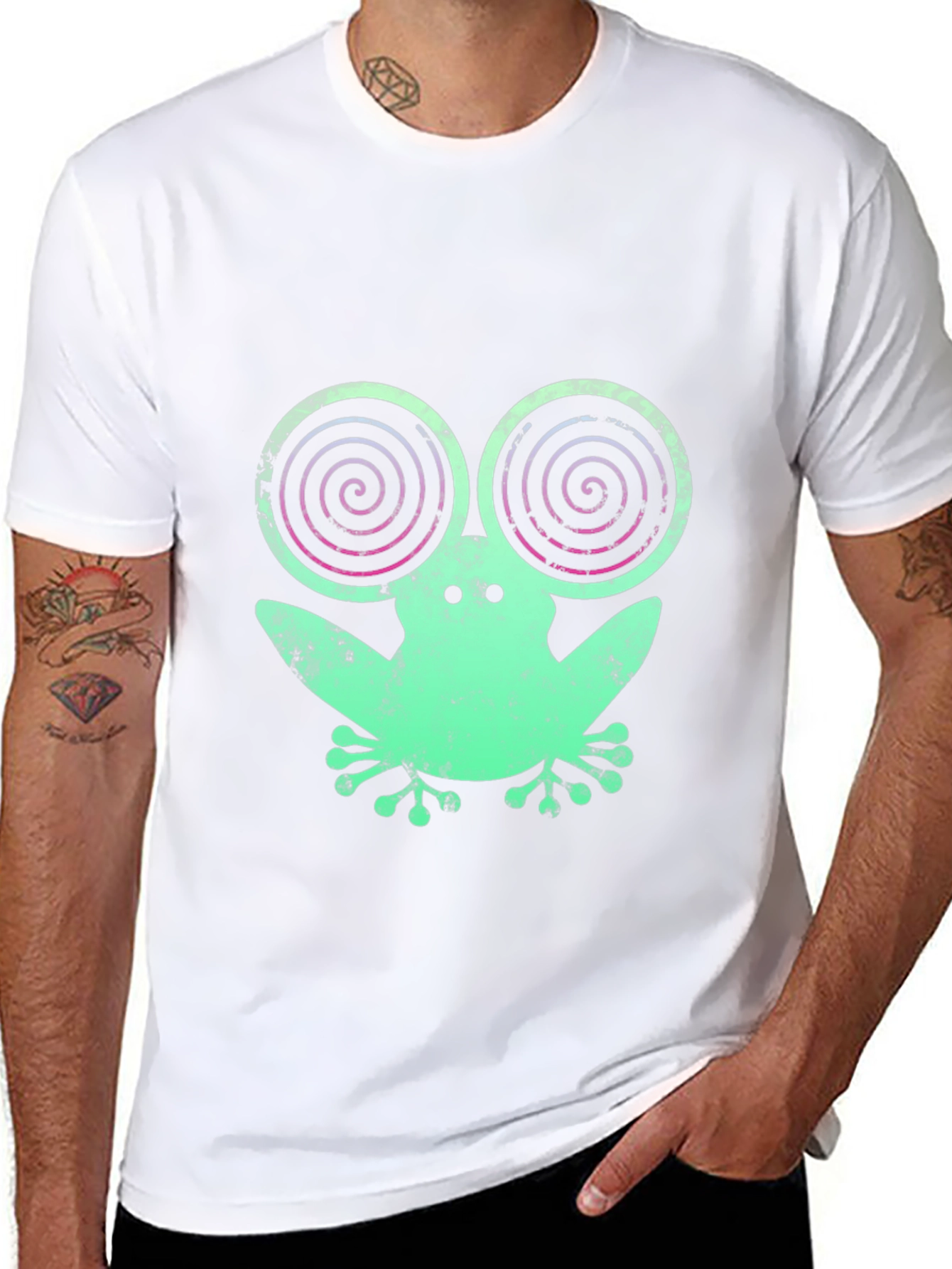 Hypnotic Frog Tee - Quirky Graphic T-Shirt