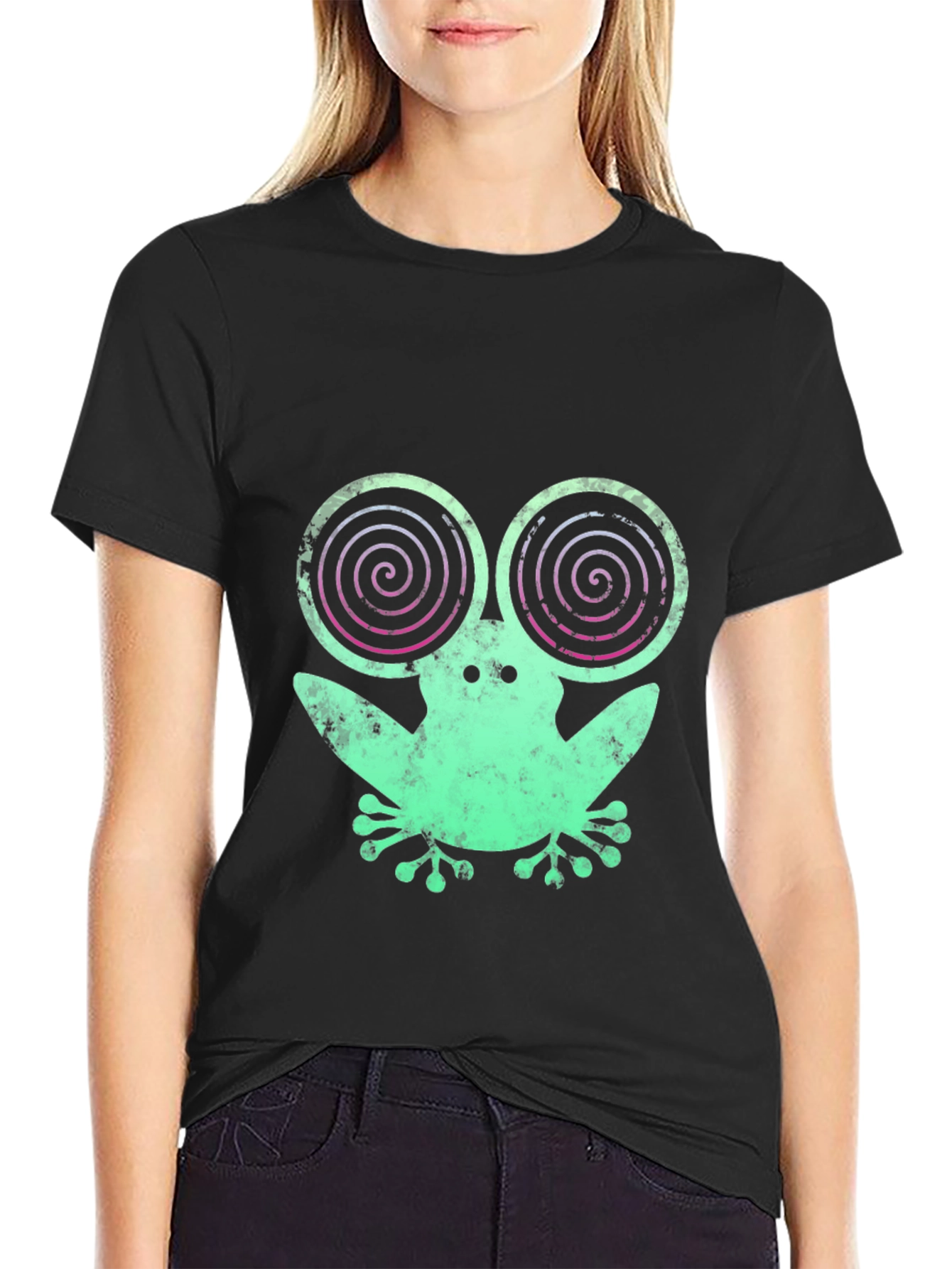 Hypnotic Frog Tee - Quirky Graphic T-Shirt