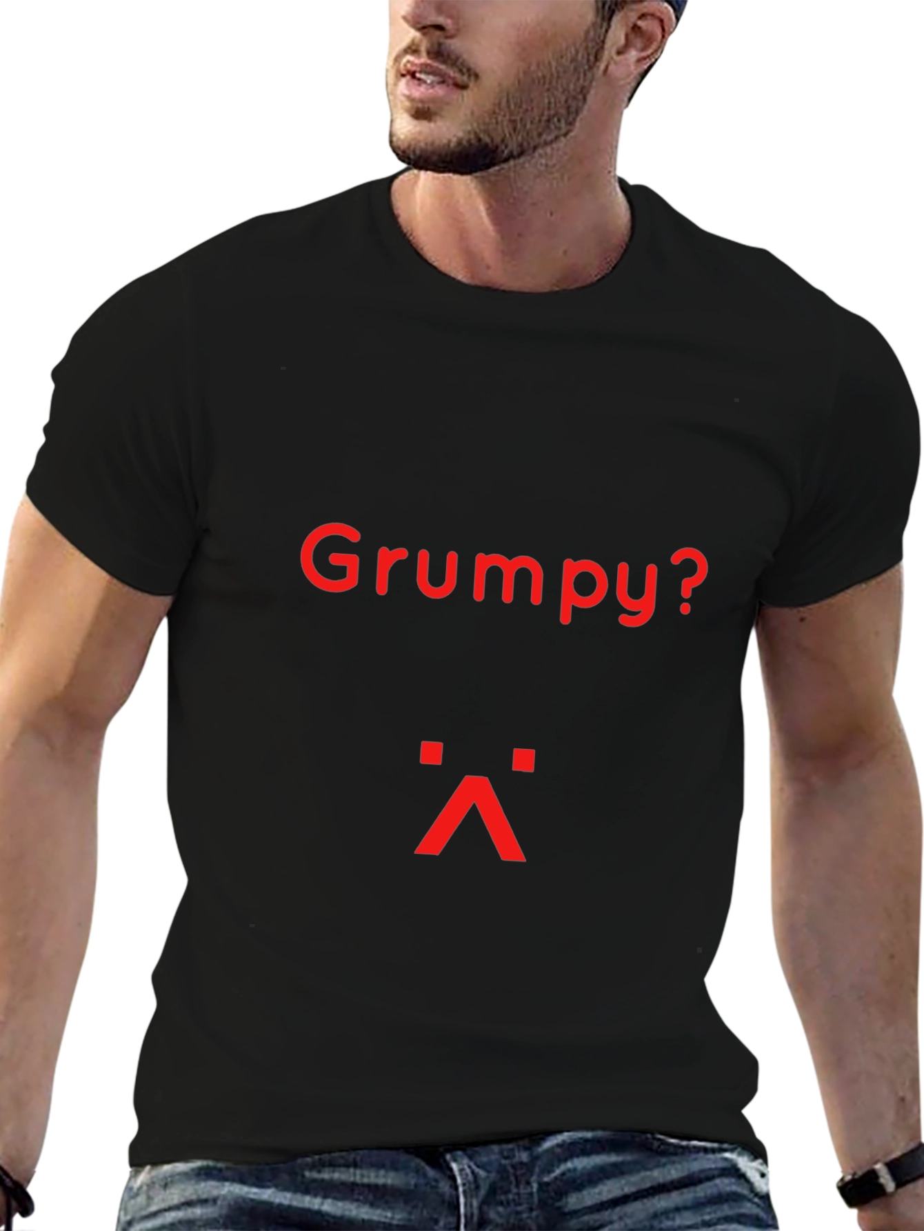 Grumpy? Graphic Tee - Black Cotton T-Shirt