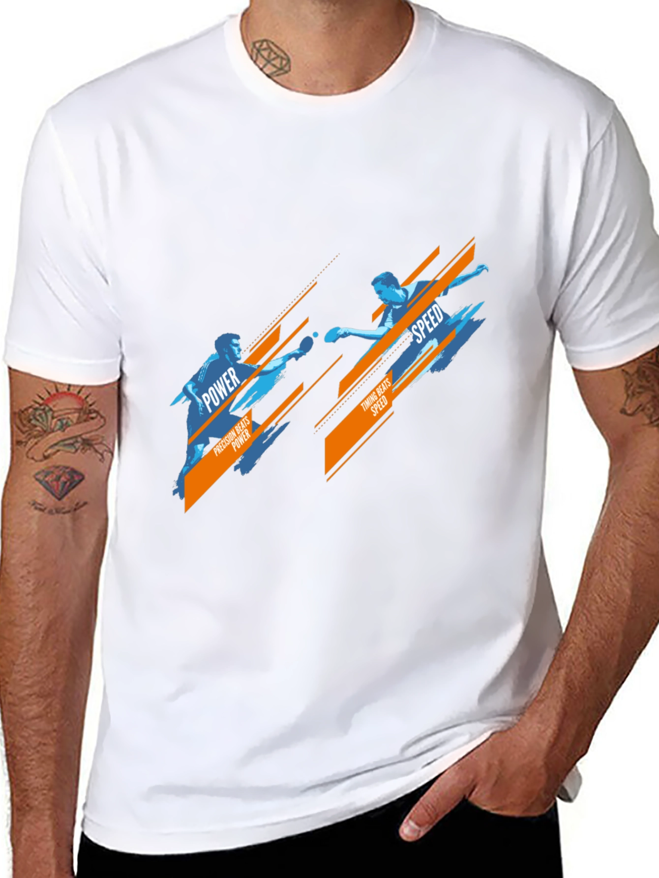 Table Tennis Power vs Speed Graphic T-Shirt