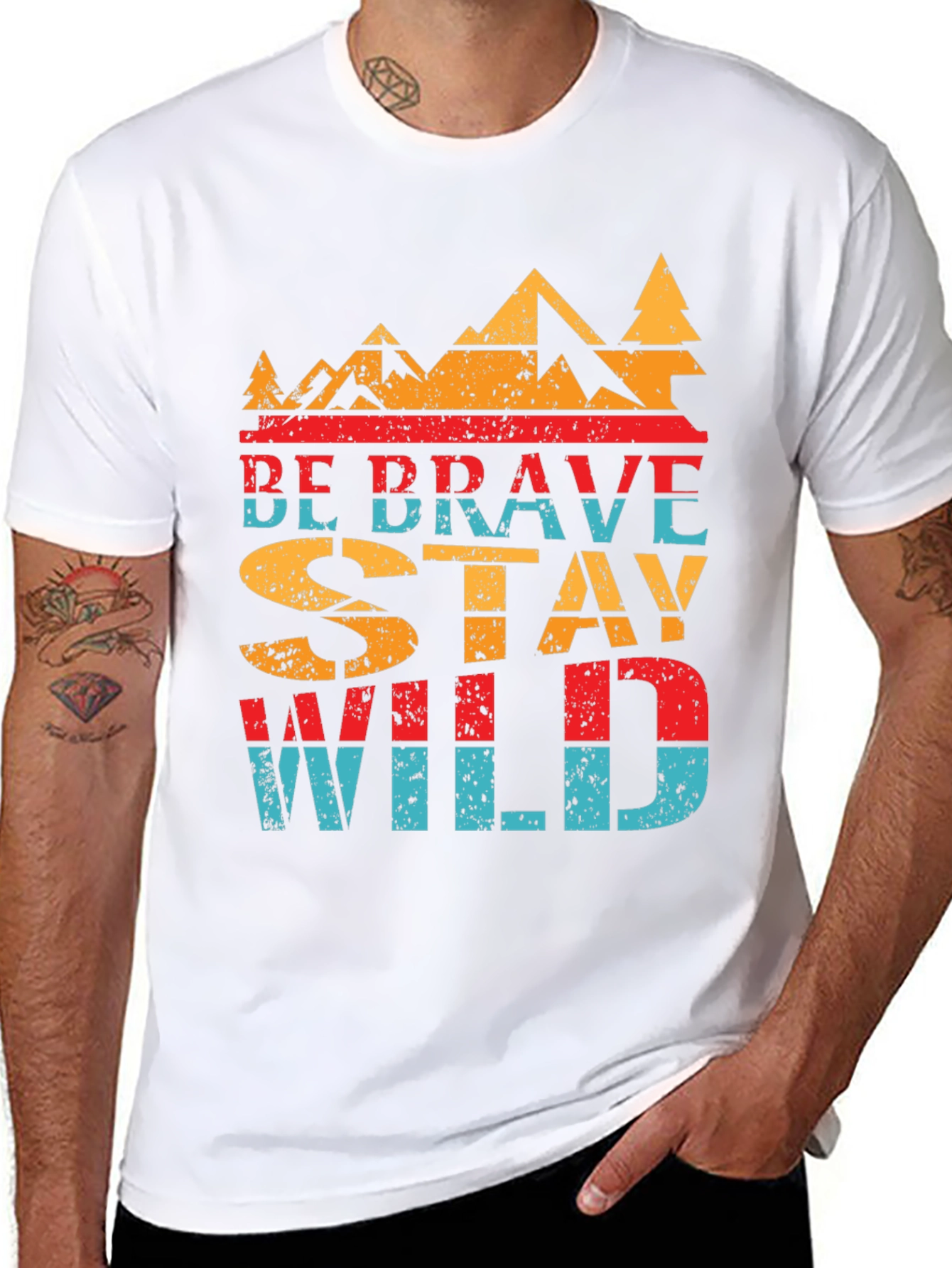 Be Brave Stay Wild Graphic T-Shirt - Adventure Awaits