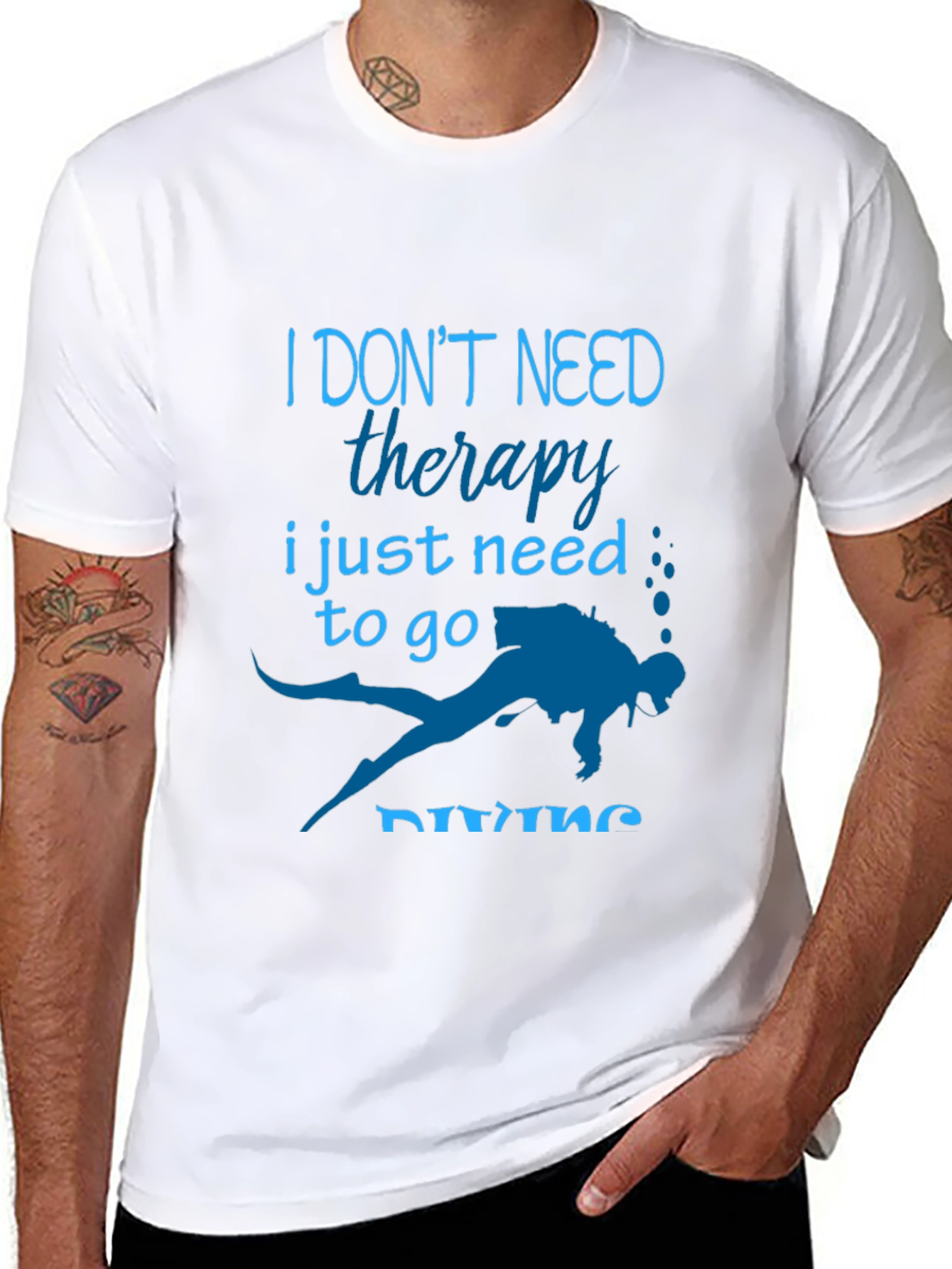 Diving Therapy Graphic T-Shirt - Diver Gift