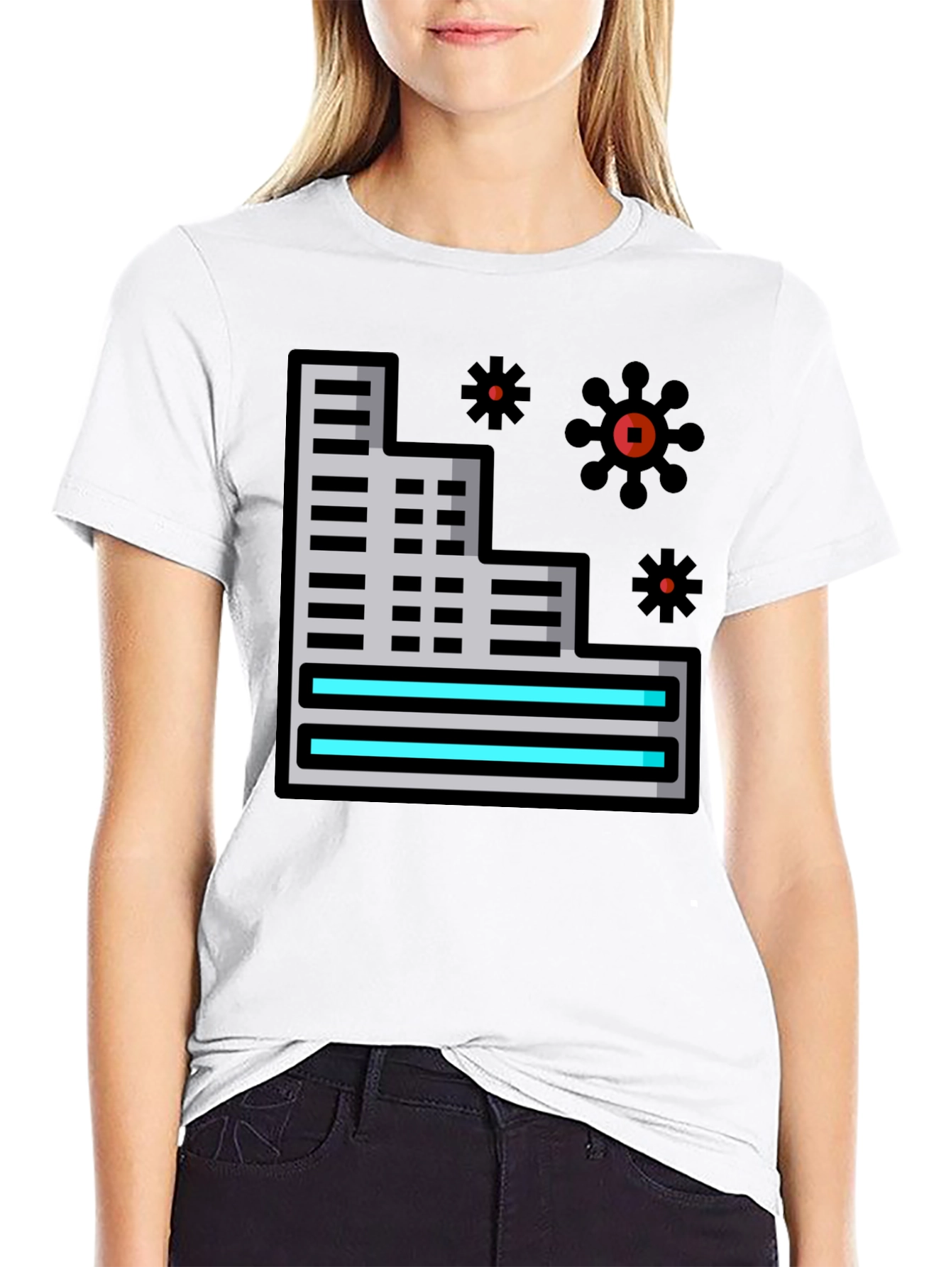 Modern Building T-Shirt - Unique Graphic Tee