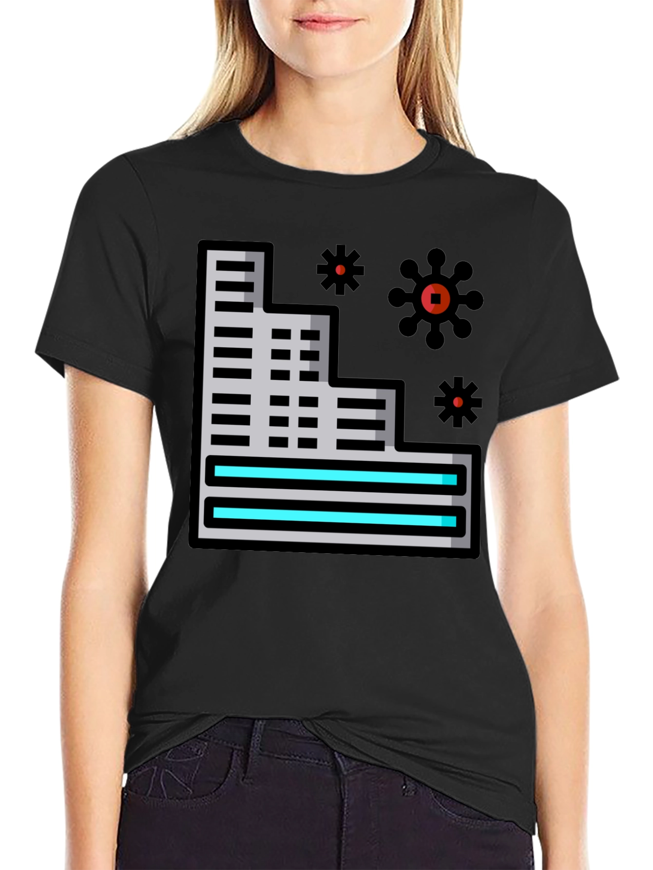 Modern Building T-Shirt - Unique Graphic Tee