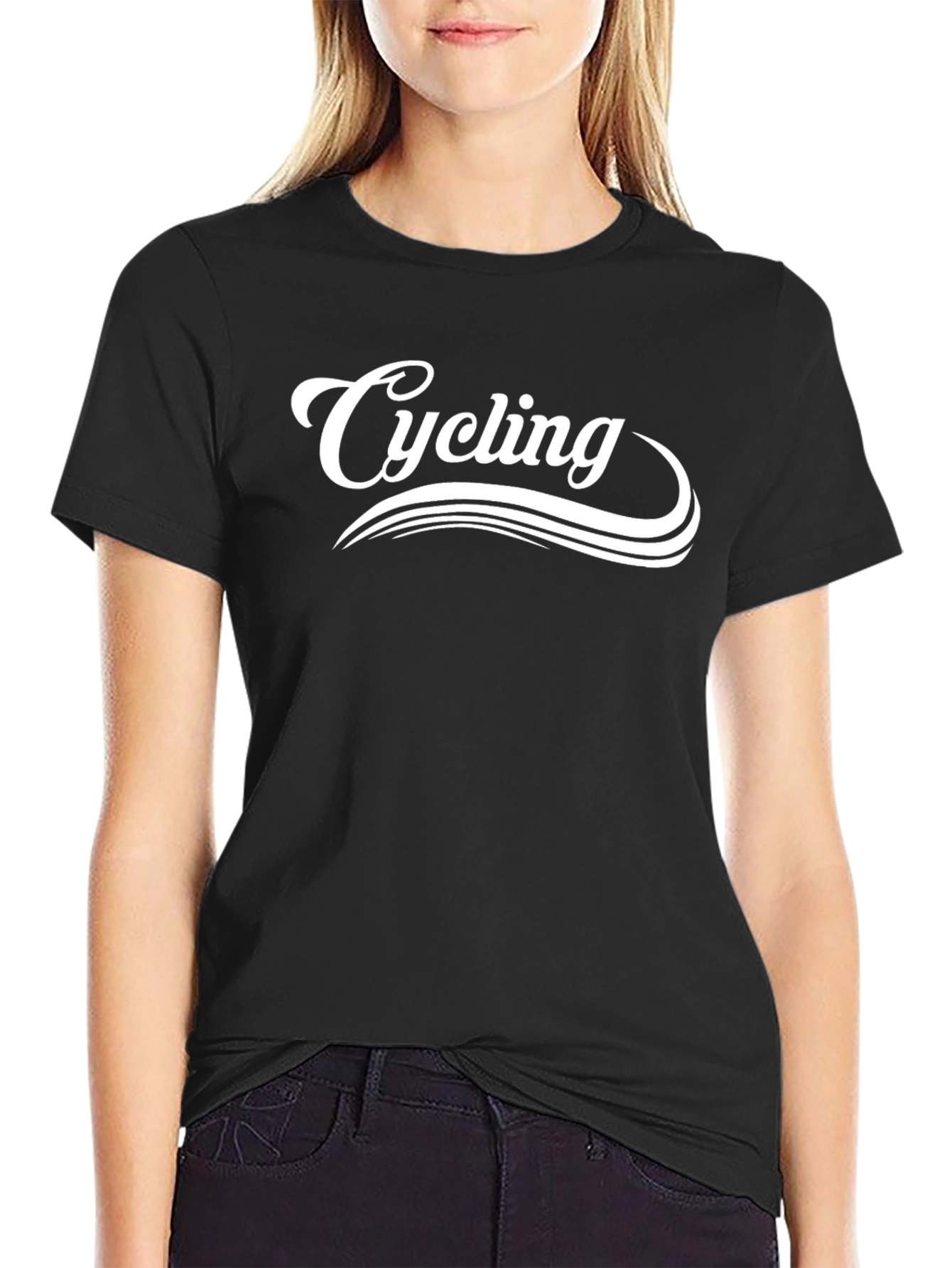 Cycling Graphic T-Shirt - Black
