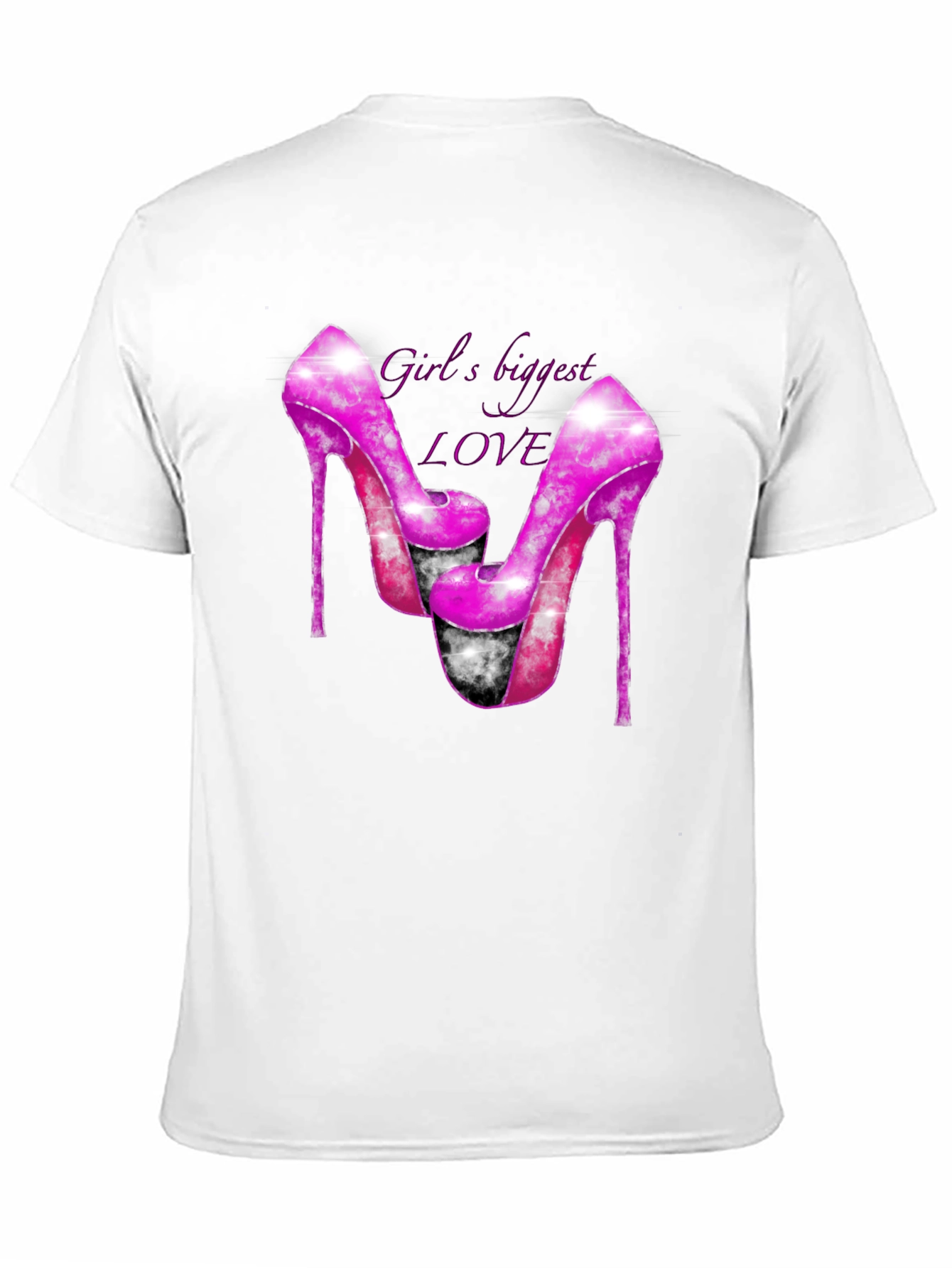Girls Biggest Love Heels Graphic T-Shirt