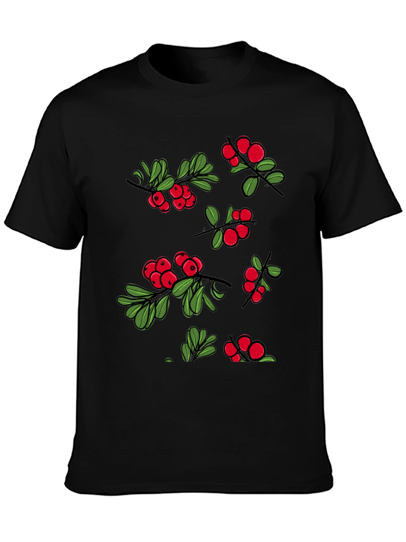 Berry Design Black T-Shirt