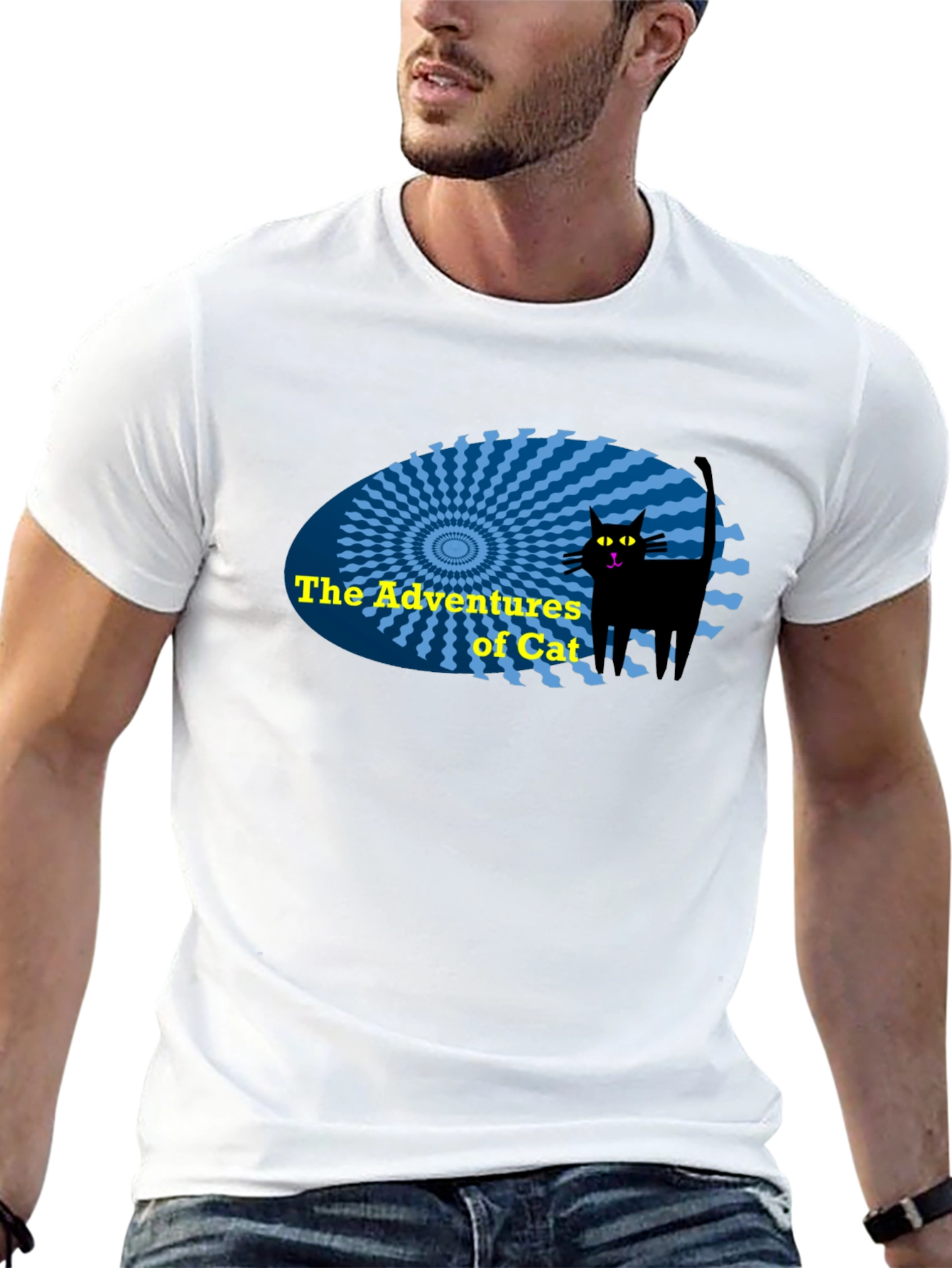 The Adventures of Cat Black T-Shirt