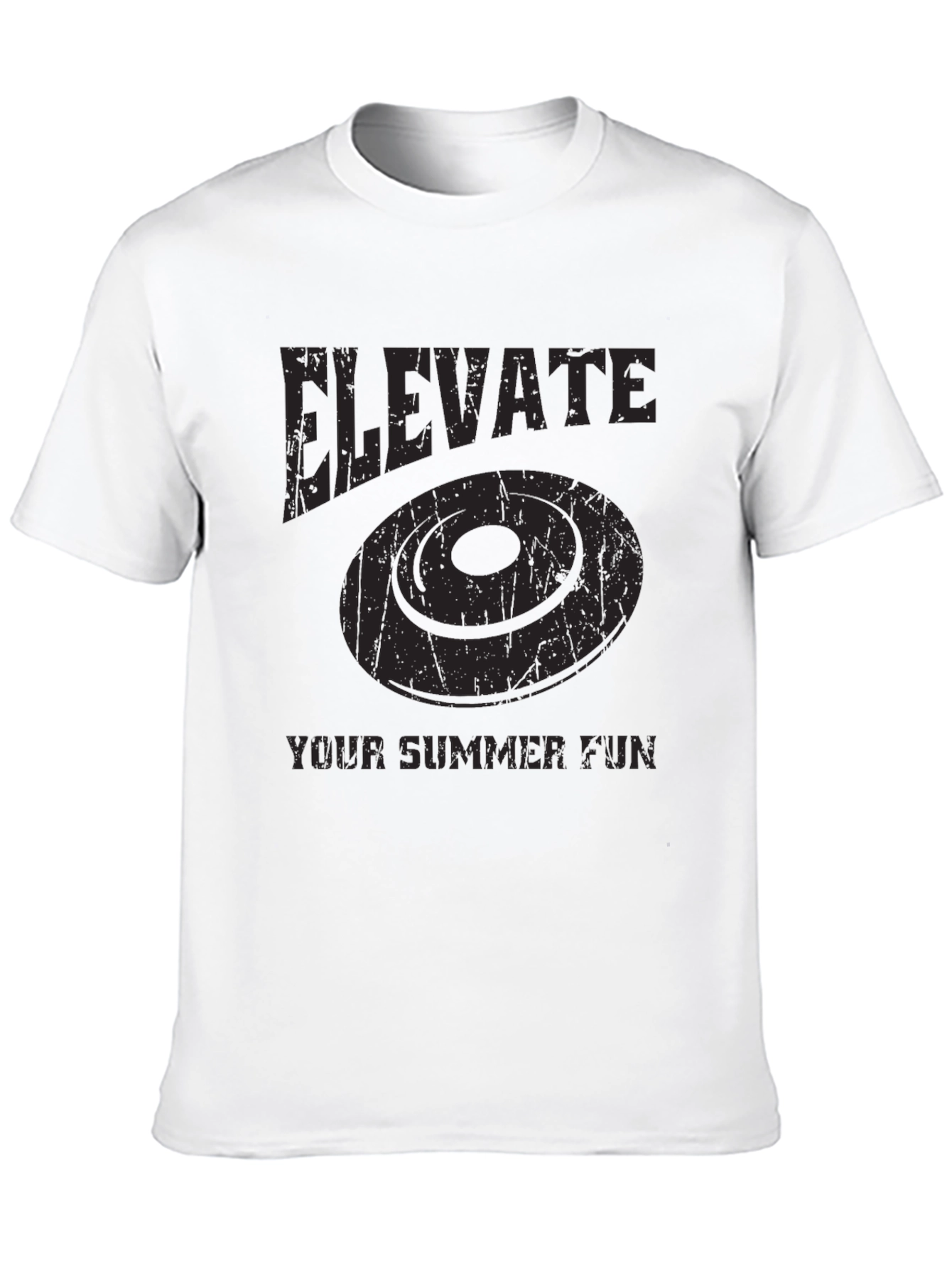 Elevate Summer Fun T-Shirt - Frisbee Graphic Tee