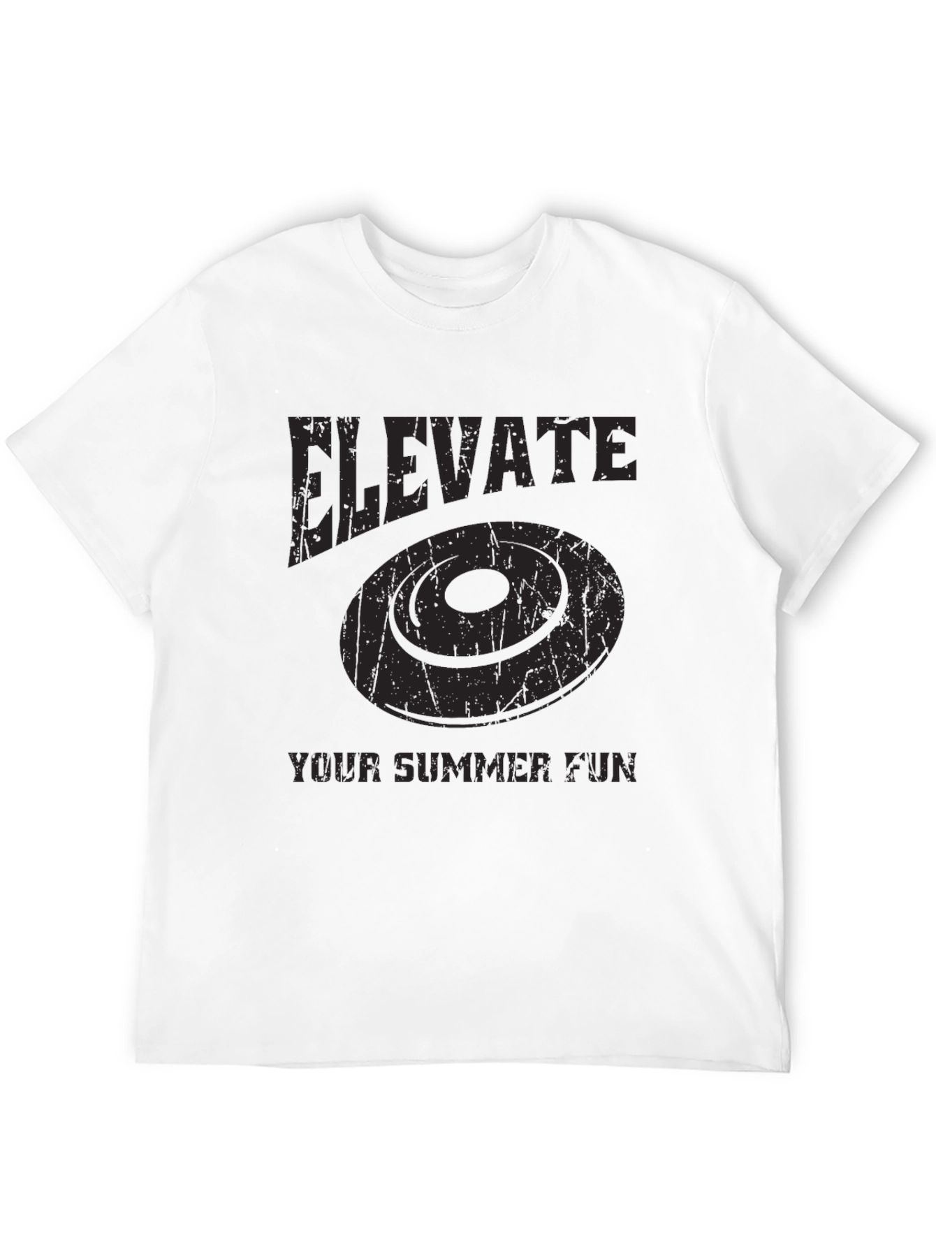 Elevate Summer Fun T-Shirt - Frisbee Graphic Tee