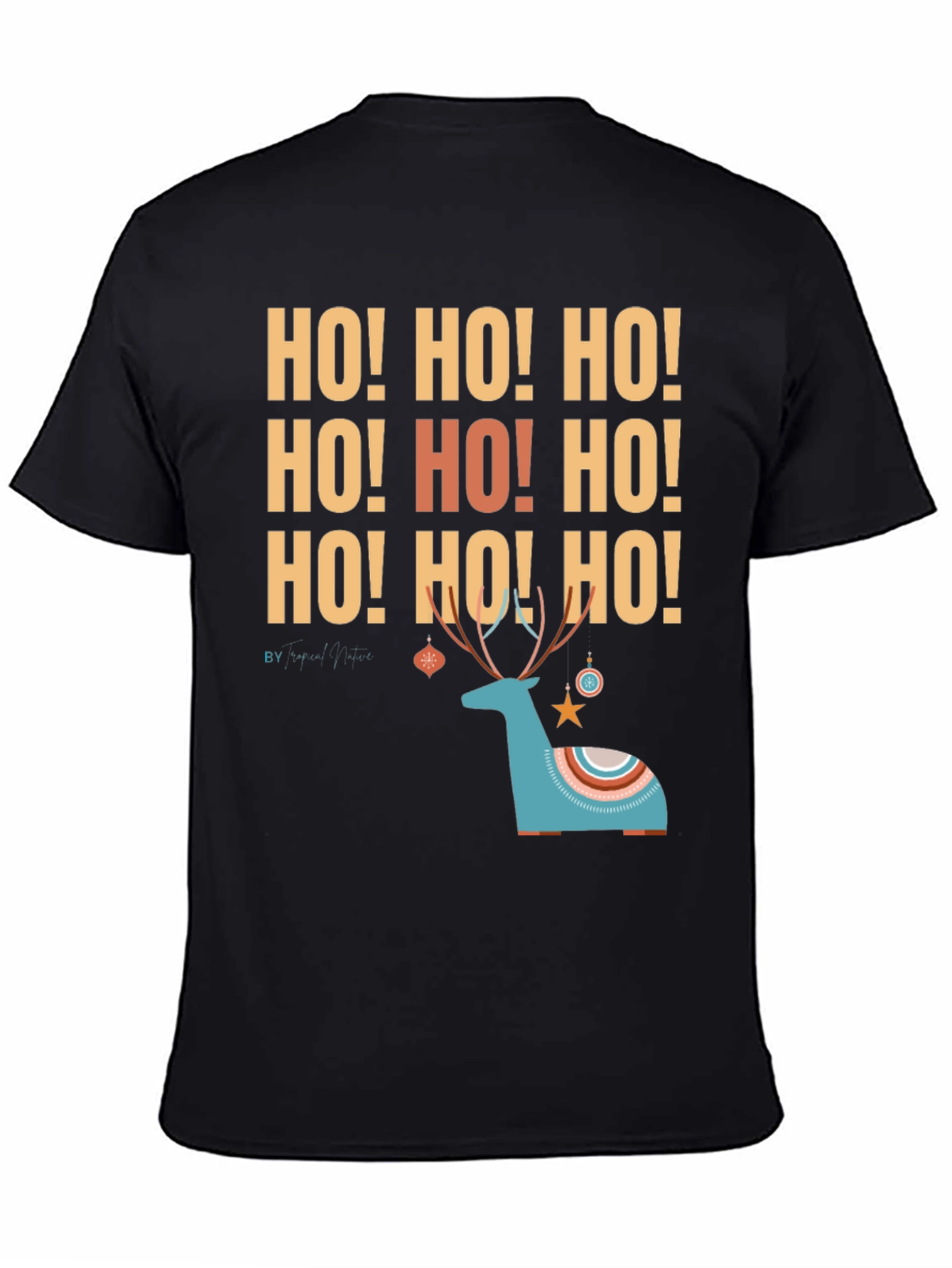 Ho! Ho! Ho! Christmas Deer Graphic Tee