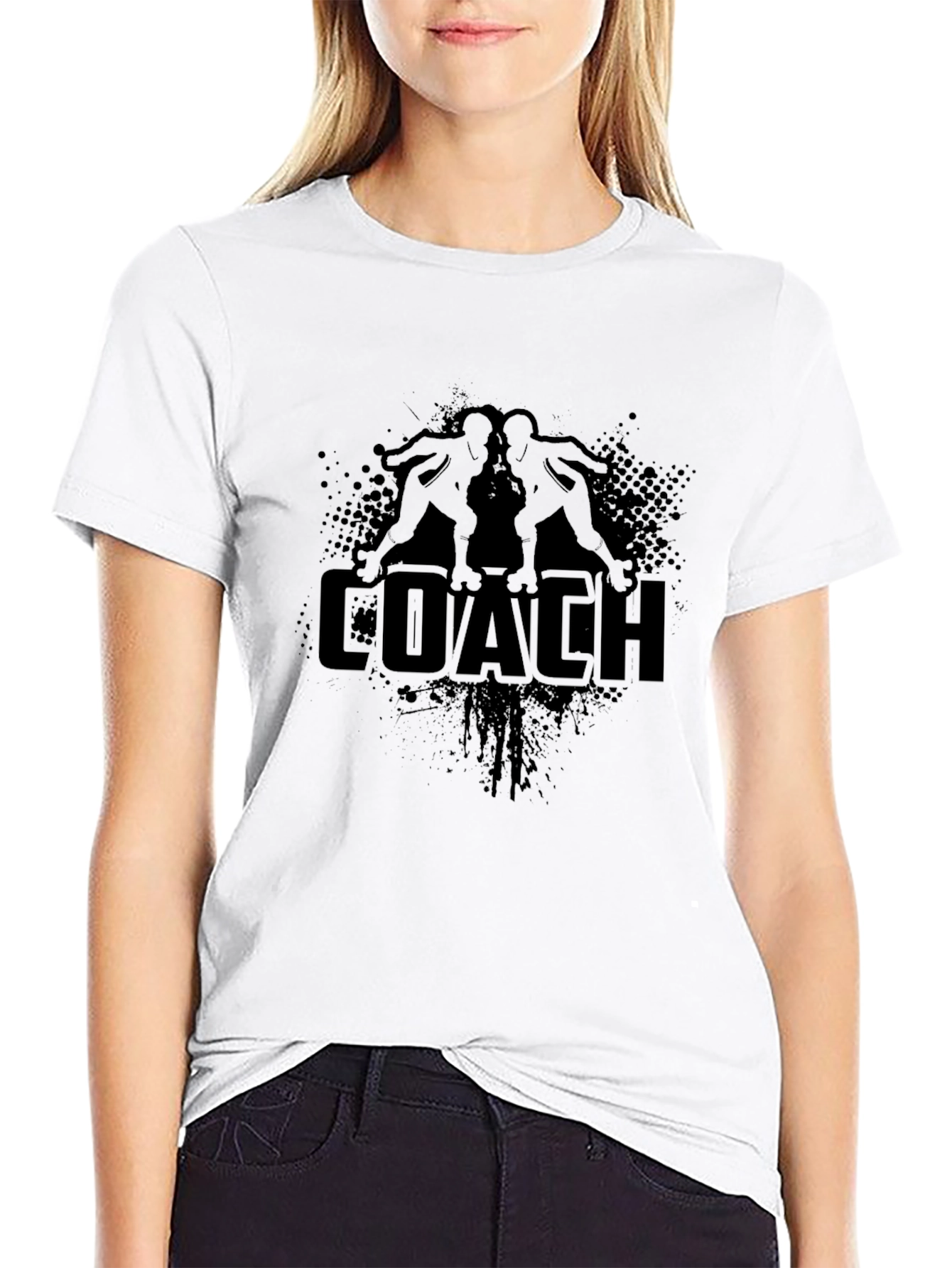 Coach Football T-Shirt - Black Graphic Tee