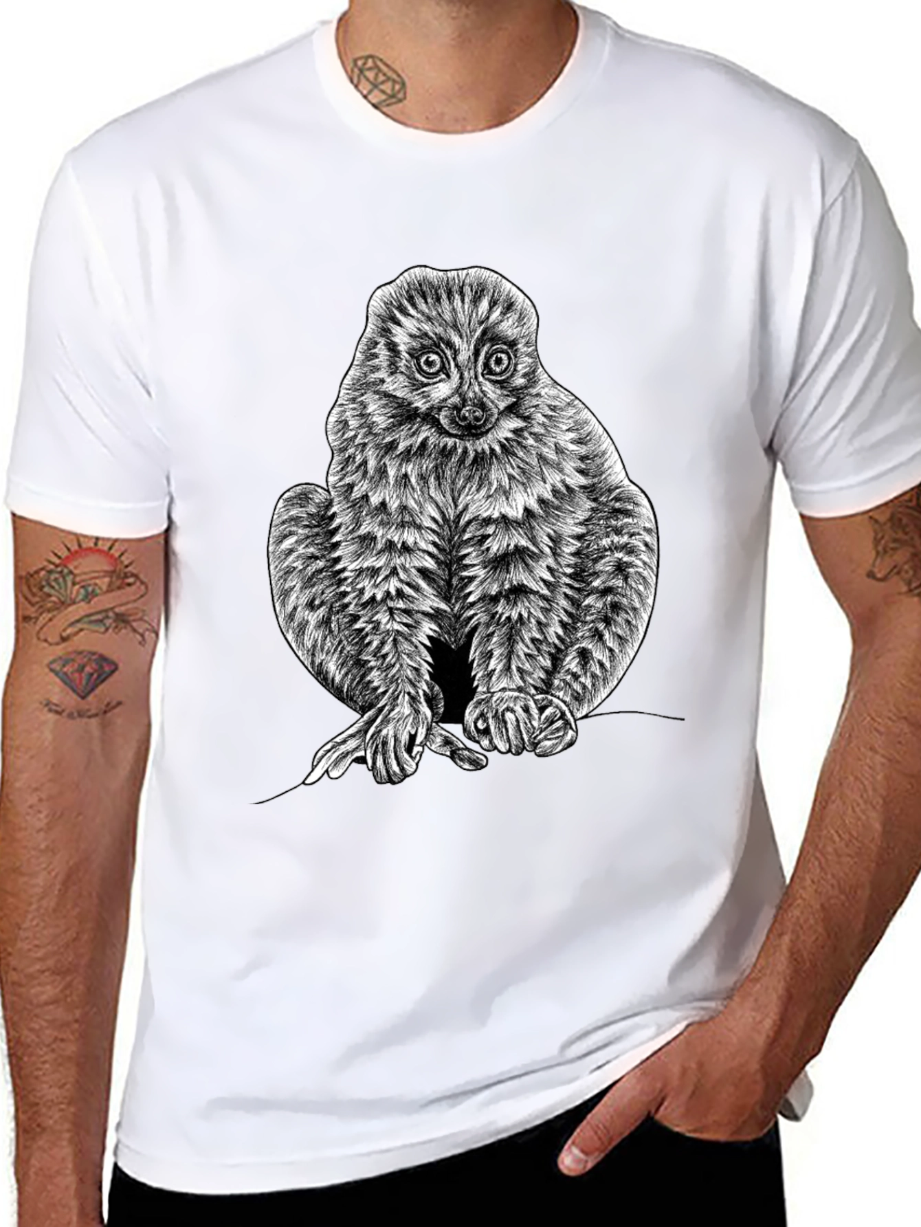Tarsier Graphic Tee - Unique Animal Print Shirt