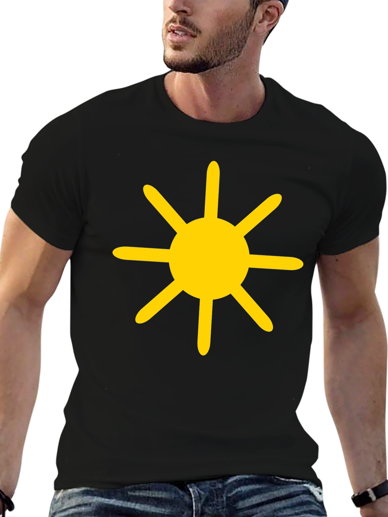Sunburst Graphic Tee - Black Cotton Blend