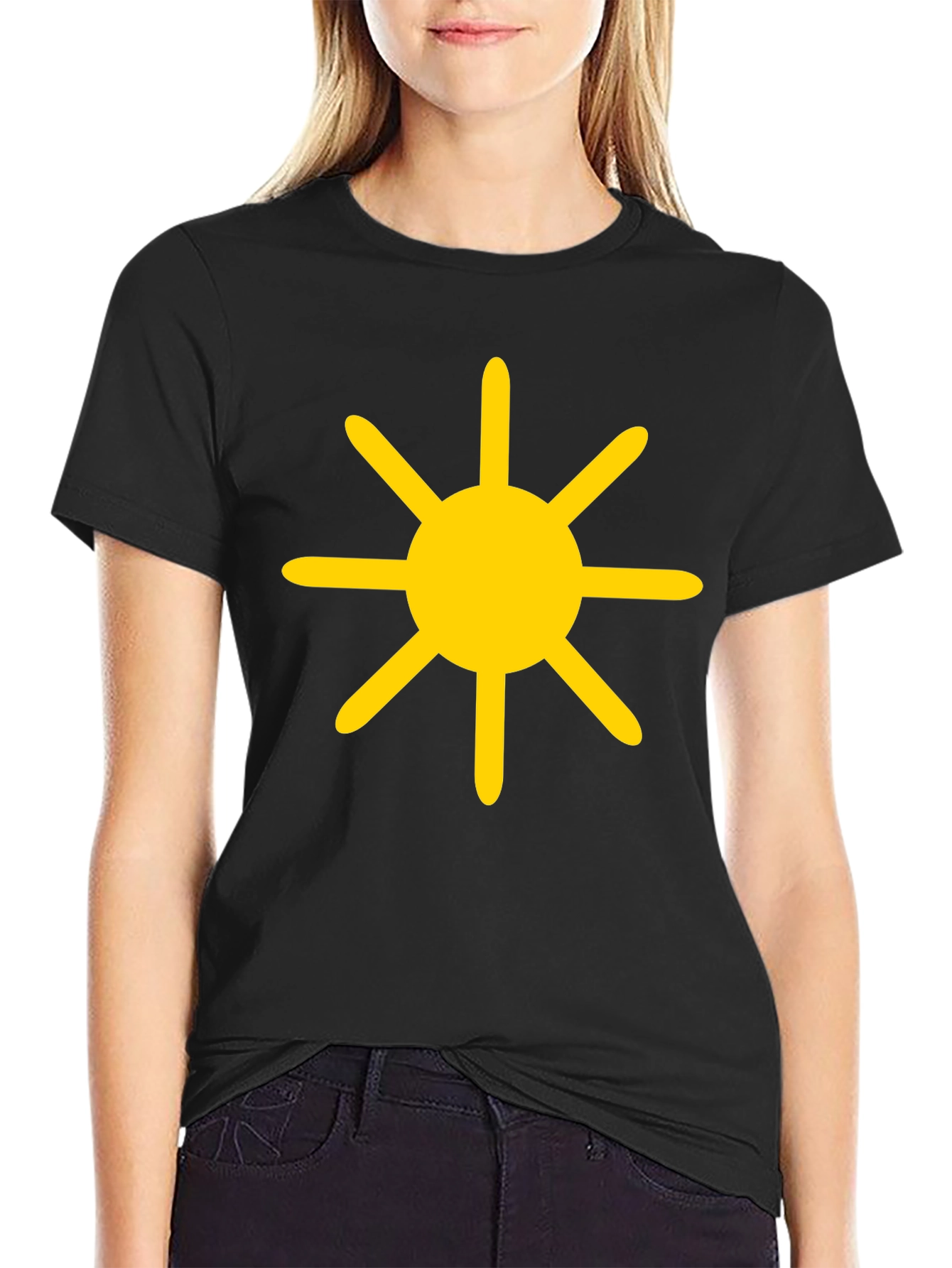 Sunburst Graphic Tee - Black Cotton Blend