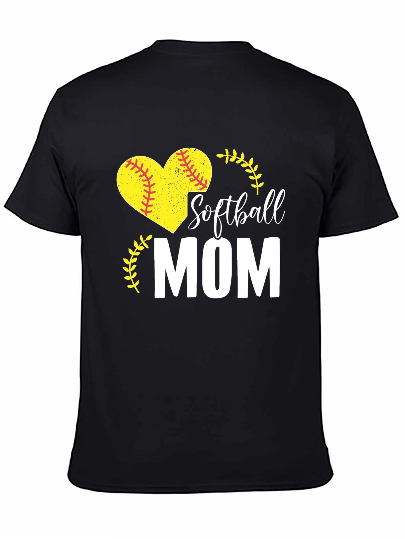 Softball Mom T-Shirt - Heart Design
