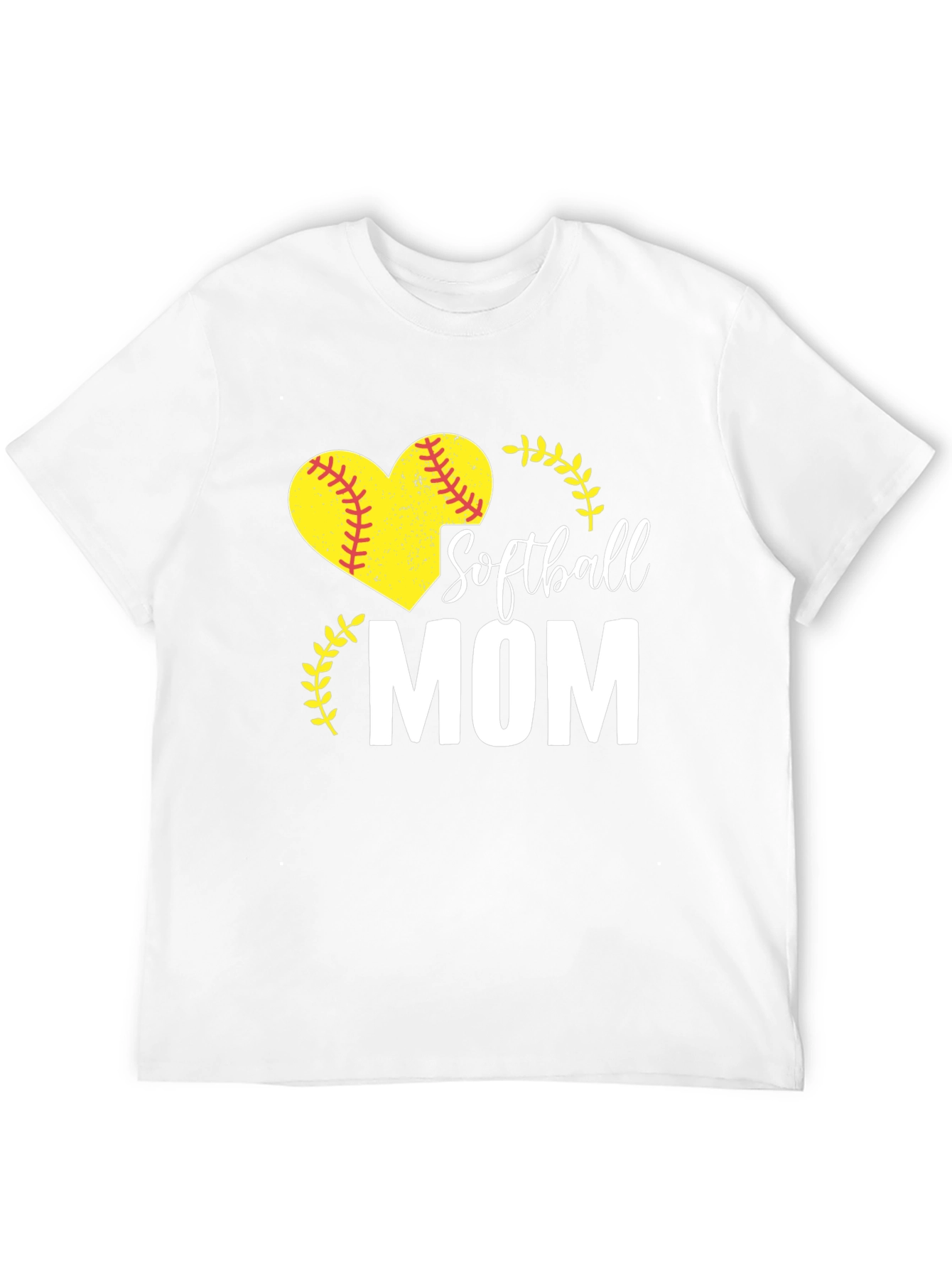 Softball Mom T-Shirt - Heart Design