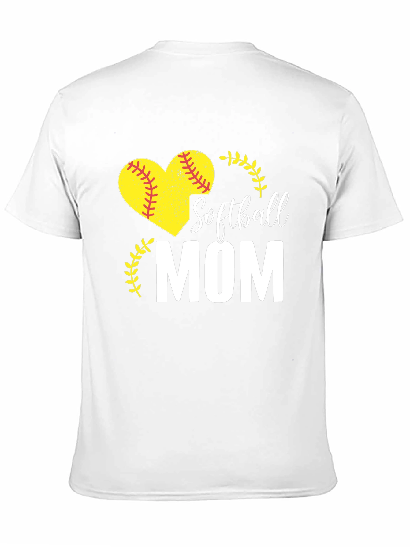 Softball Mom T-Shirt - Heart Design