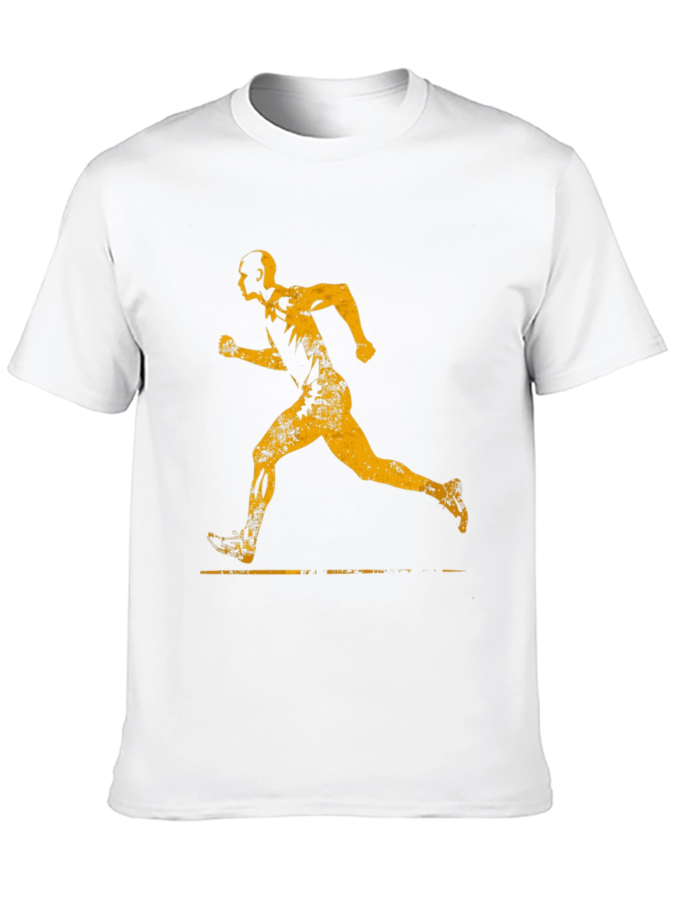 Mens Black Running Graphic Tee