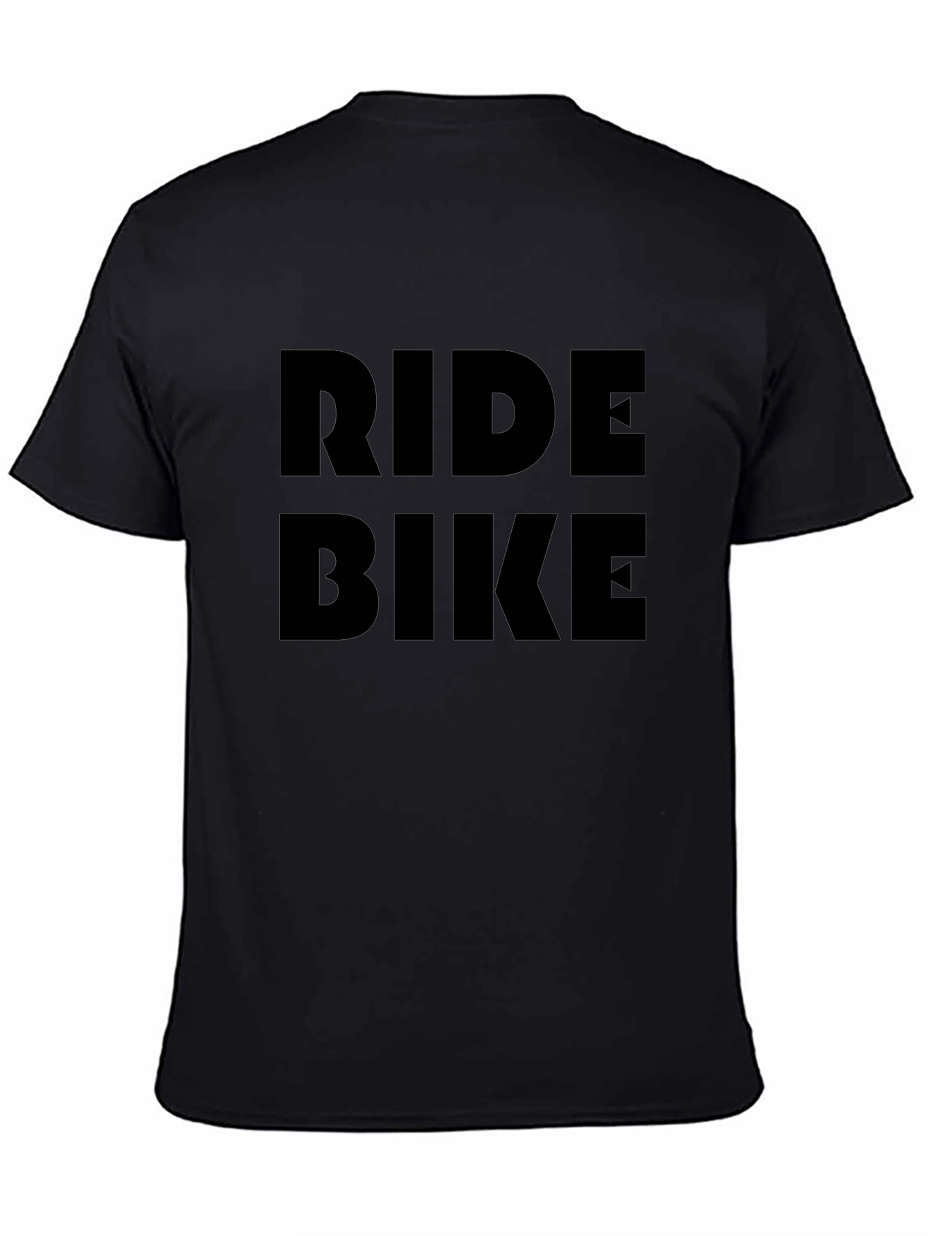 Ride Bike Graphic Tee - Stylish Black Cotton T-Shirt