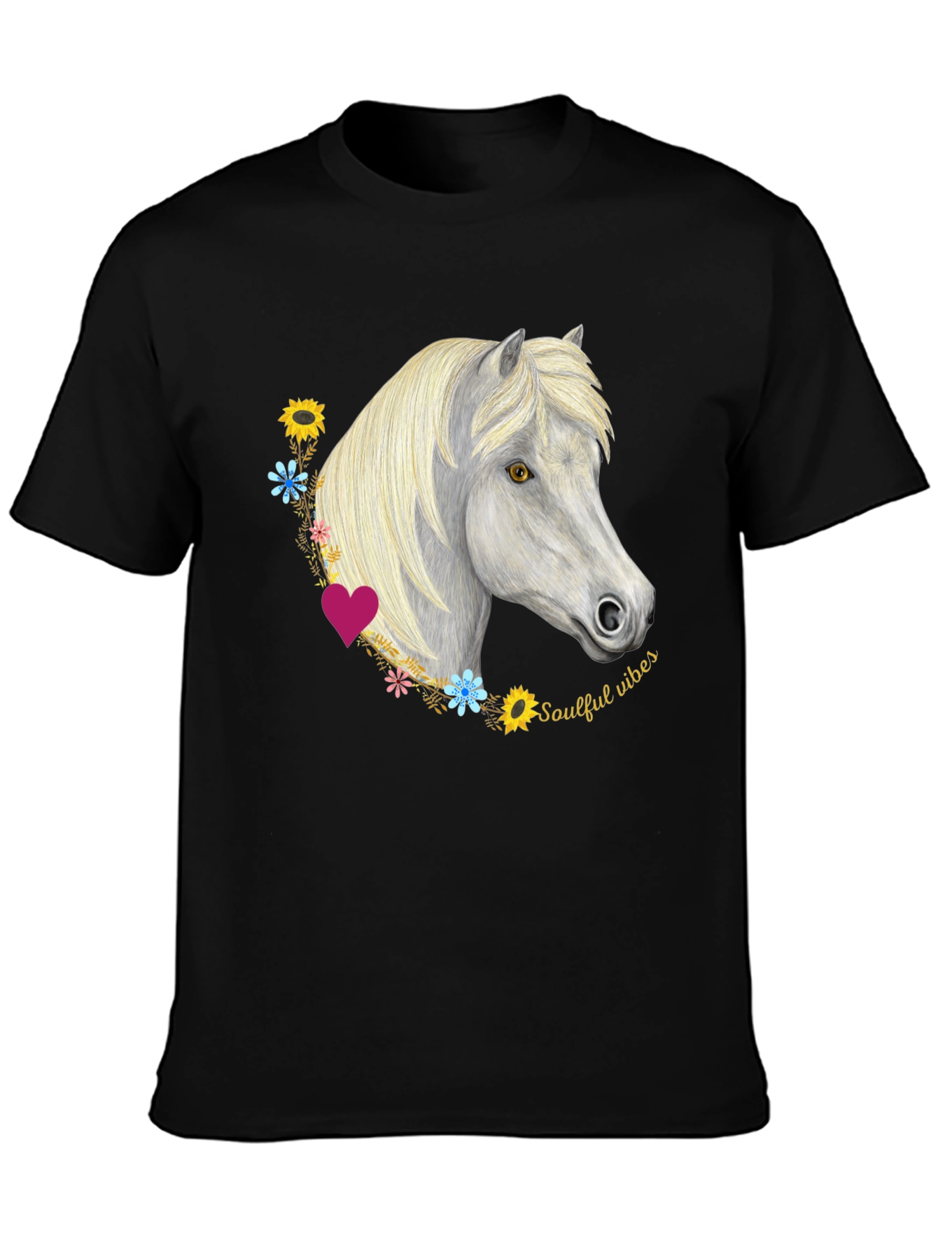 Soulful Vibes Horse Graphic T-Shirt