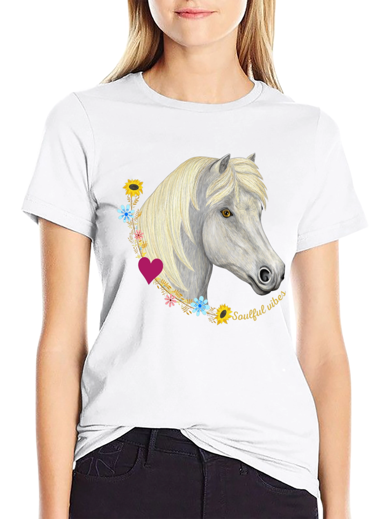 Soulful Vibes Horse Graphic T-Shirt