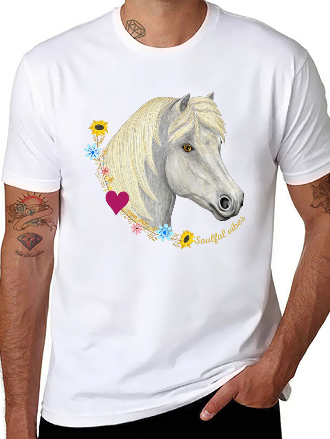 Soulful Vibes Horse Graphic T-Shirt
