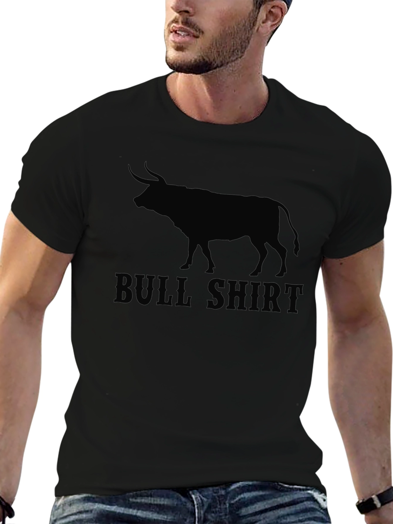 Bull Shirt Graphic Tee - Mens Black T-Shirt