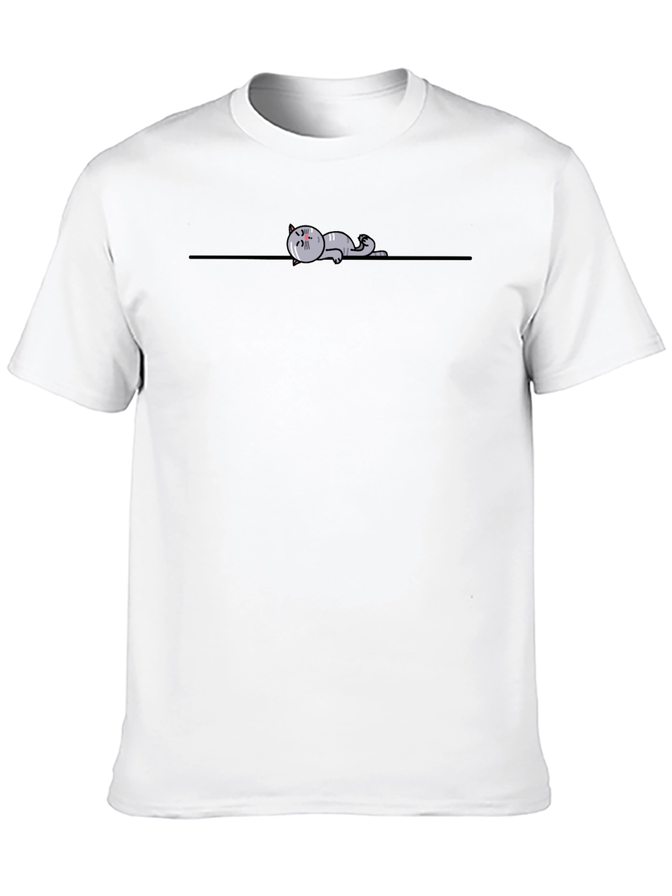 Lazy Cat Tee - Relaxed Graphic T-Shirt