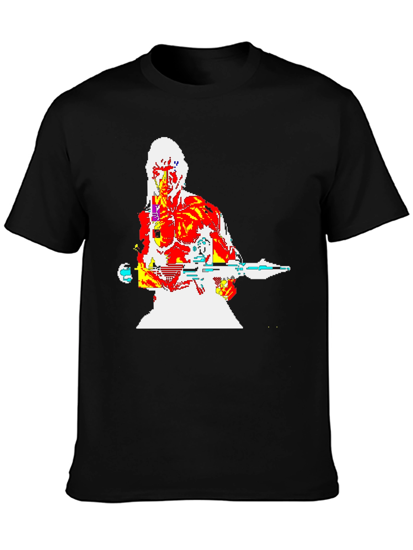 Retro 8-Bit Warrior Graphic T-Shirt
