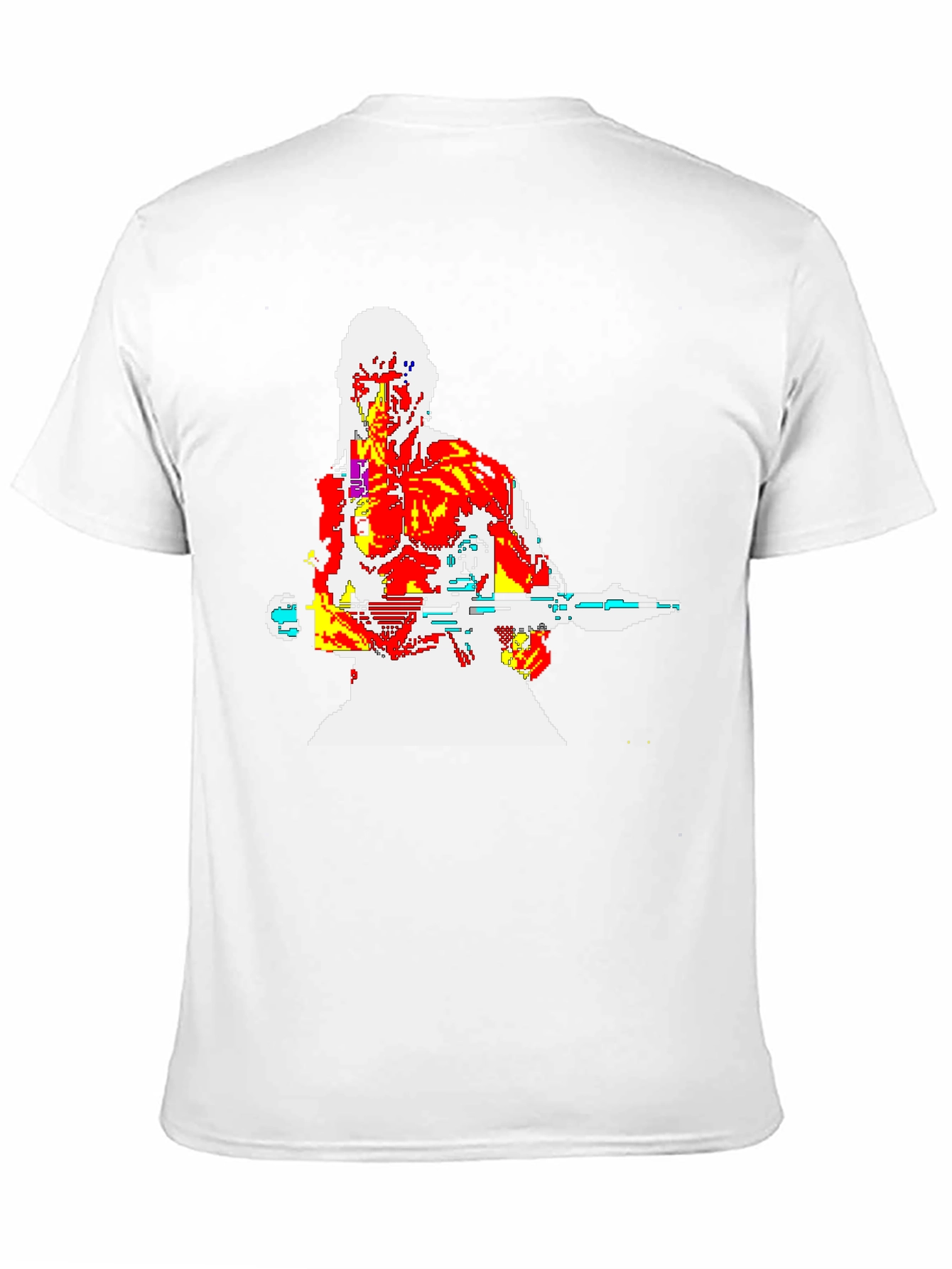 Retro 8-Bit Warrior Graphic T-Shirt
