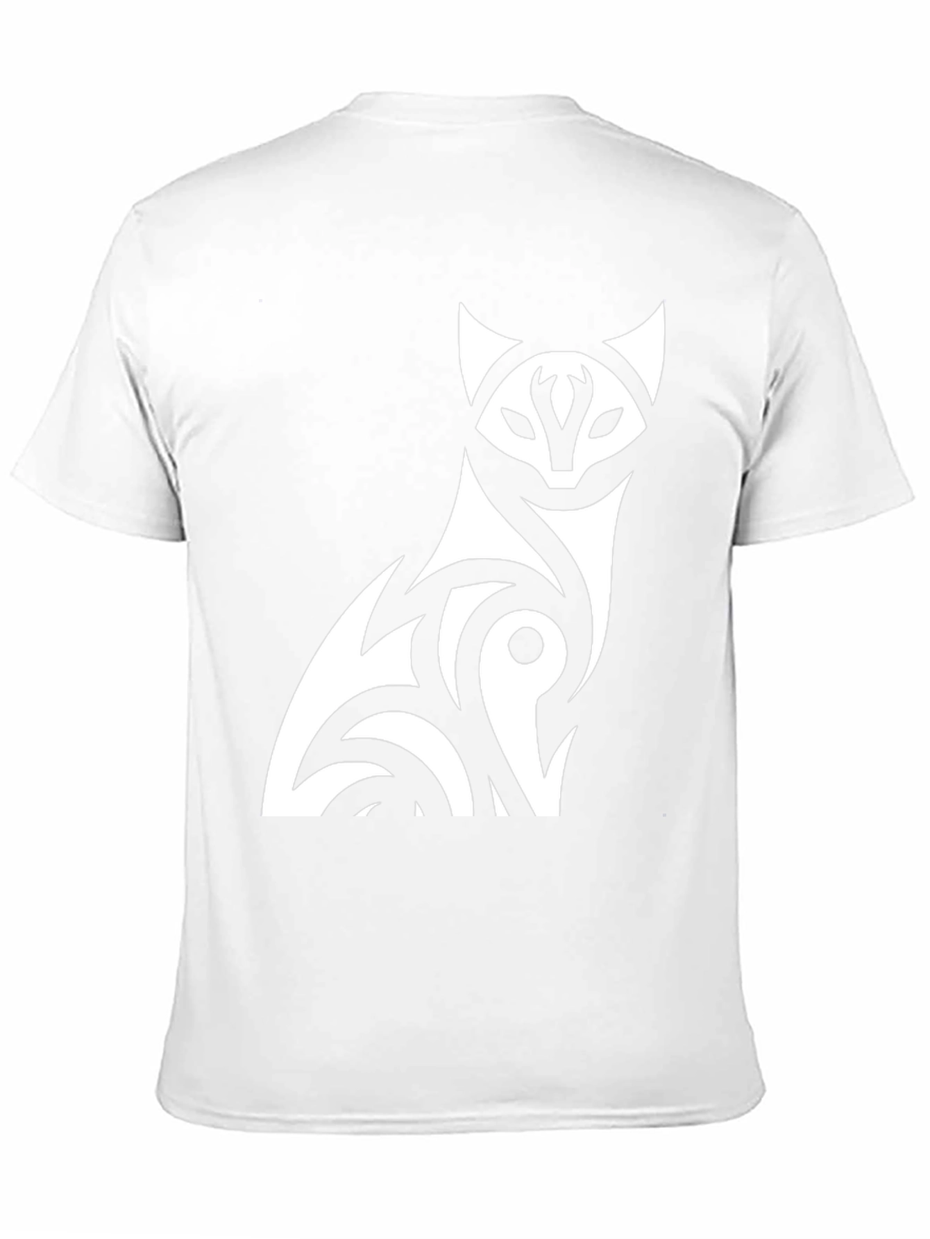 Tribal Fox Graphic Tee - Stylish Black T-Shirt