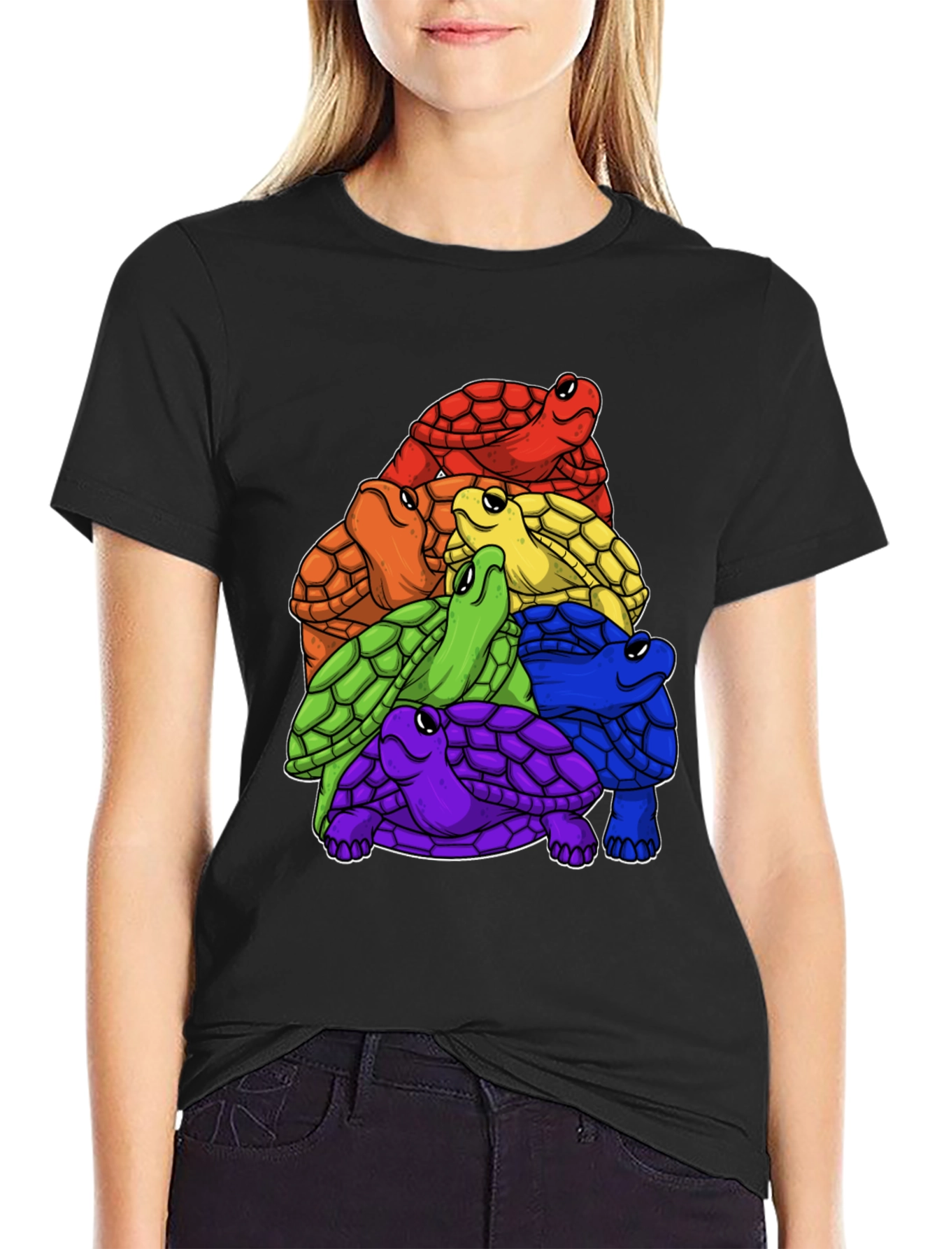 Rainbow Turtle Graphic Tee