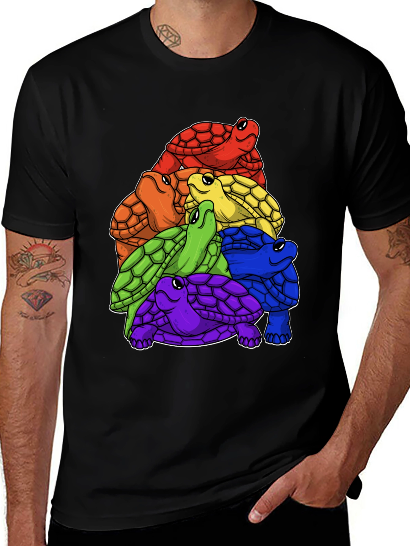 Rainbow Turtle Graphic Tee